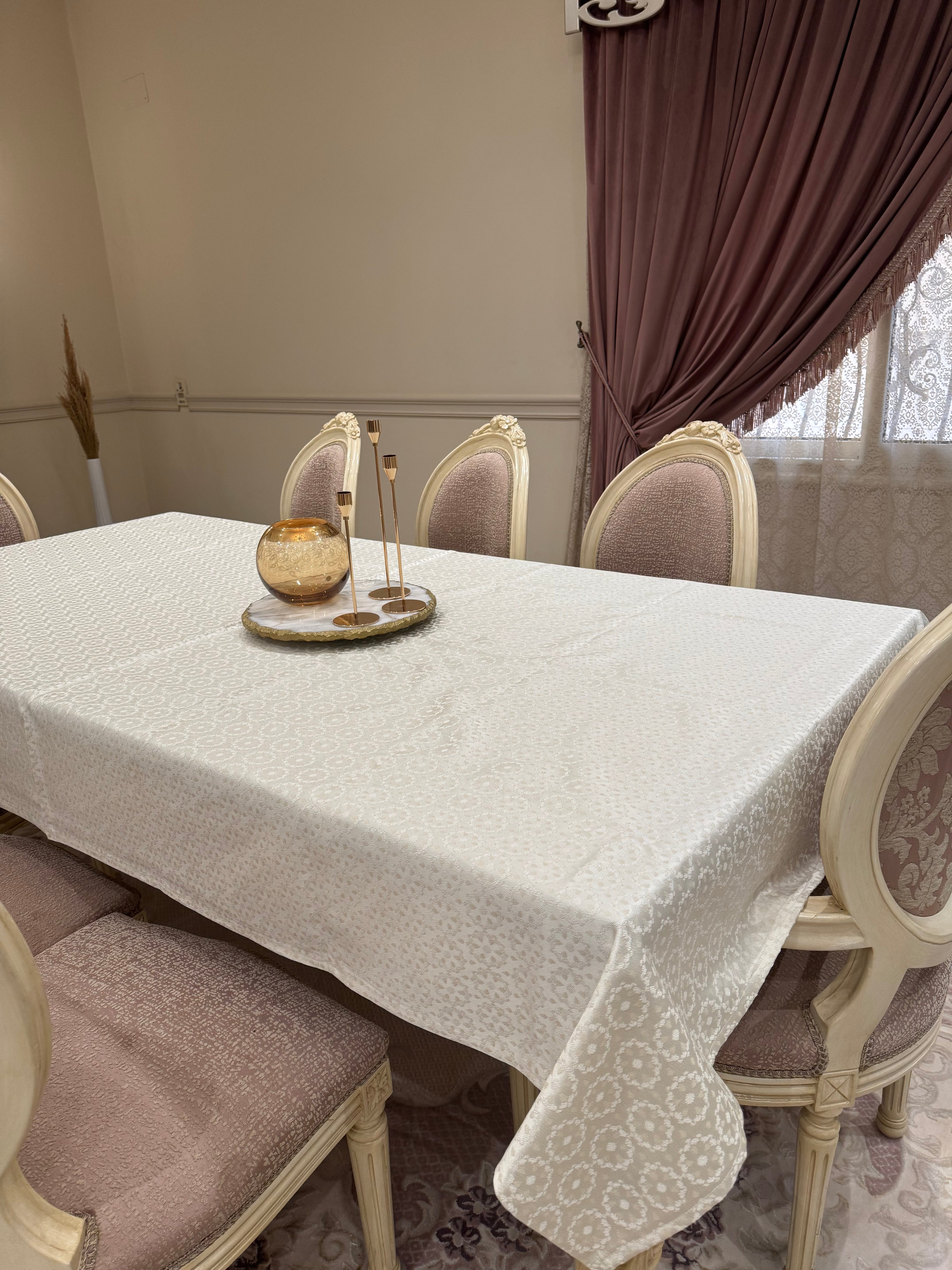 Ivory touch full table cloth
