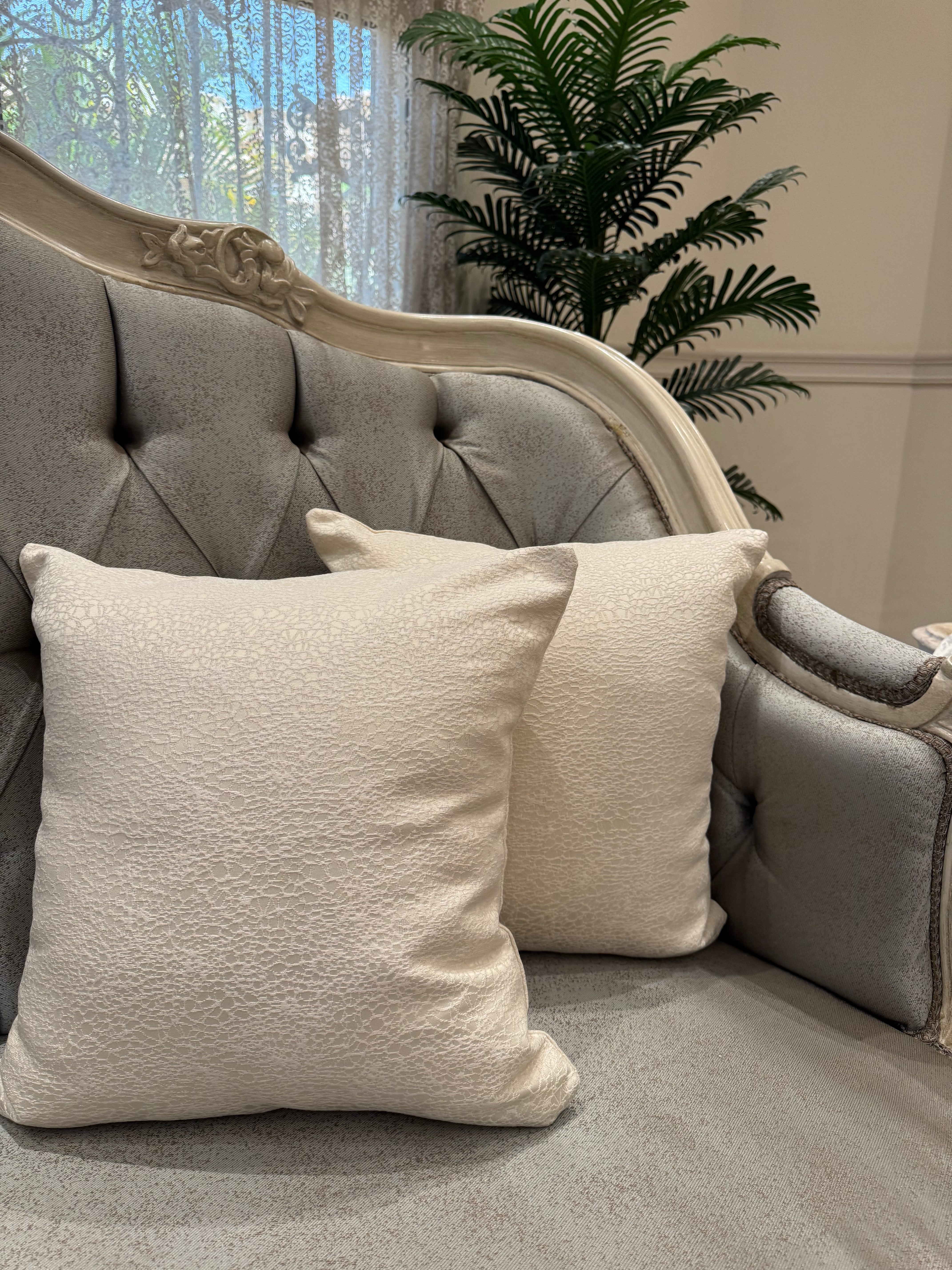Plain offwhite cushion cover