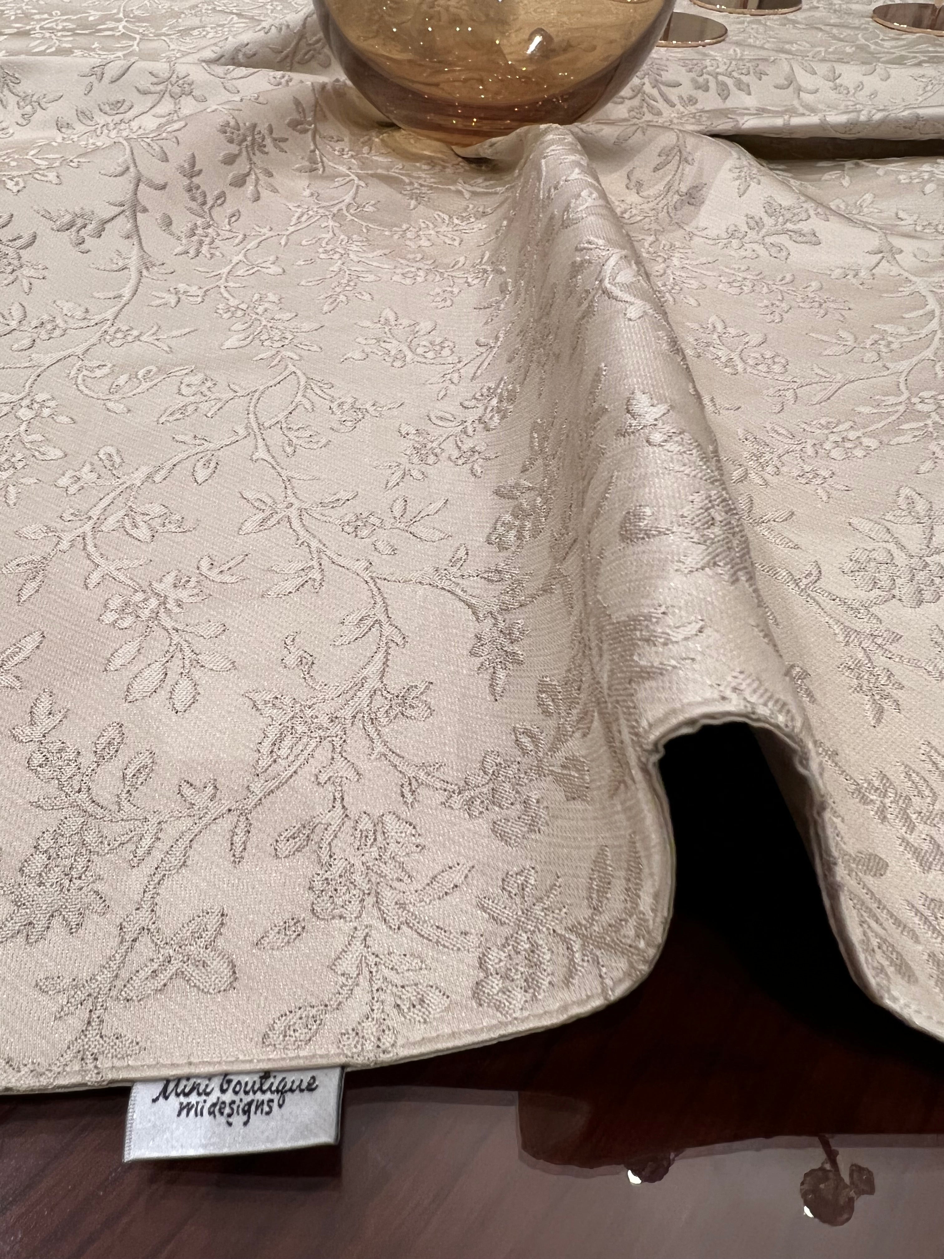 Beige square table cloth