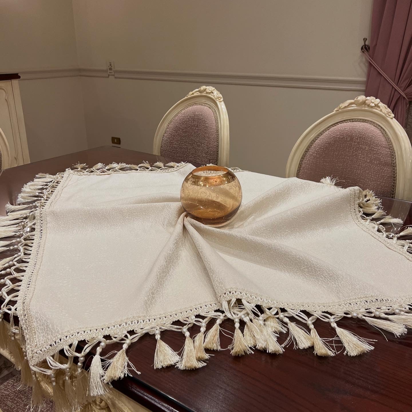 Royal plain offwhite table runner