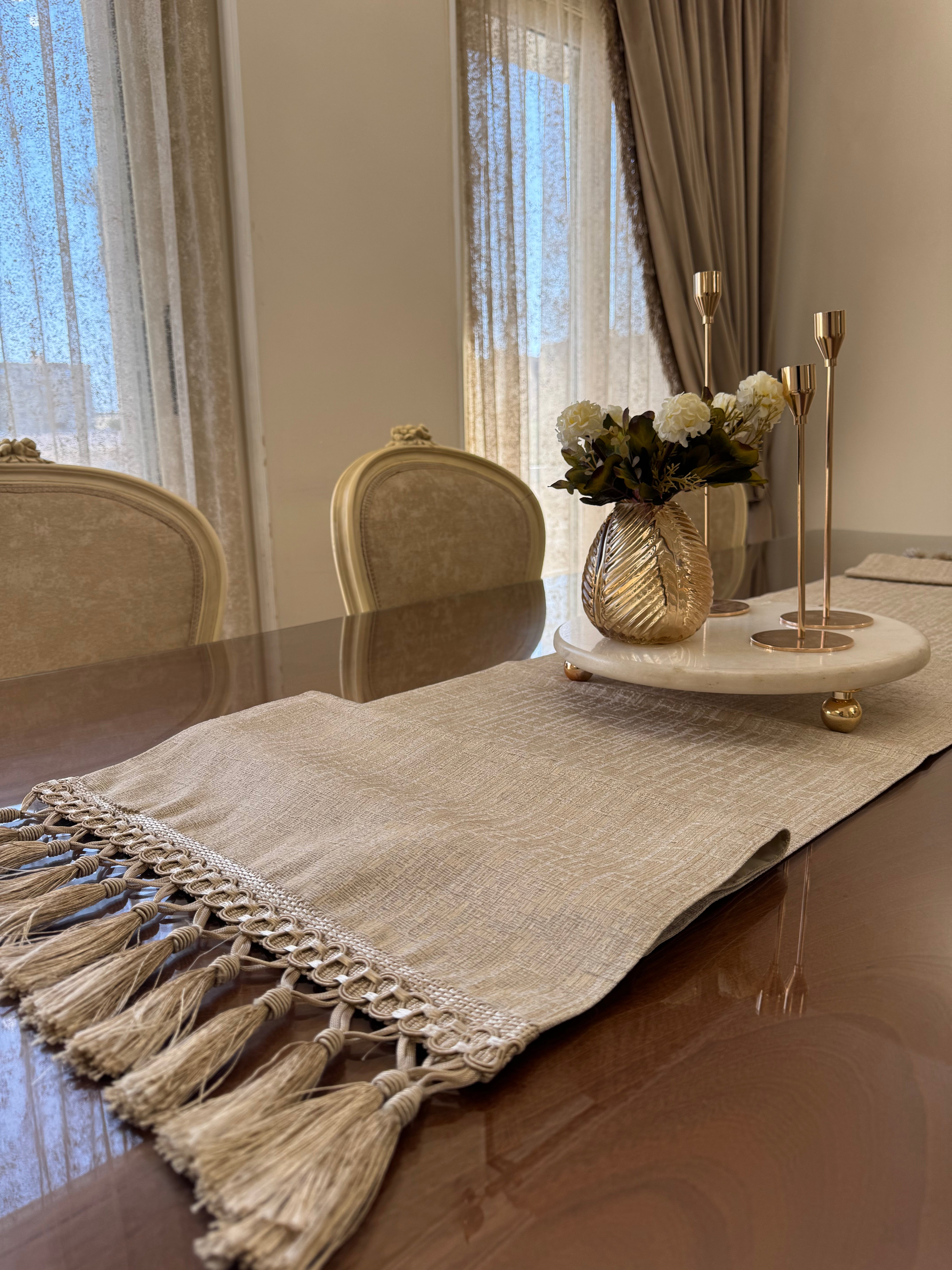 Royal gold table runner