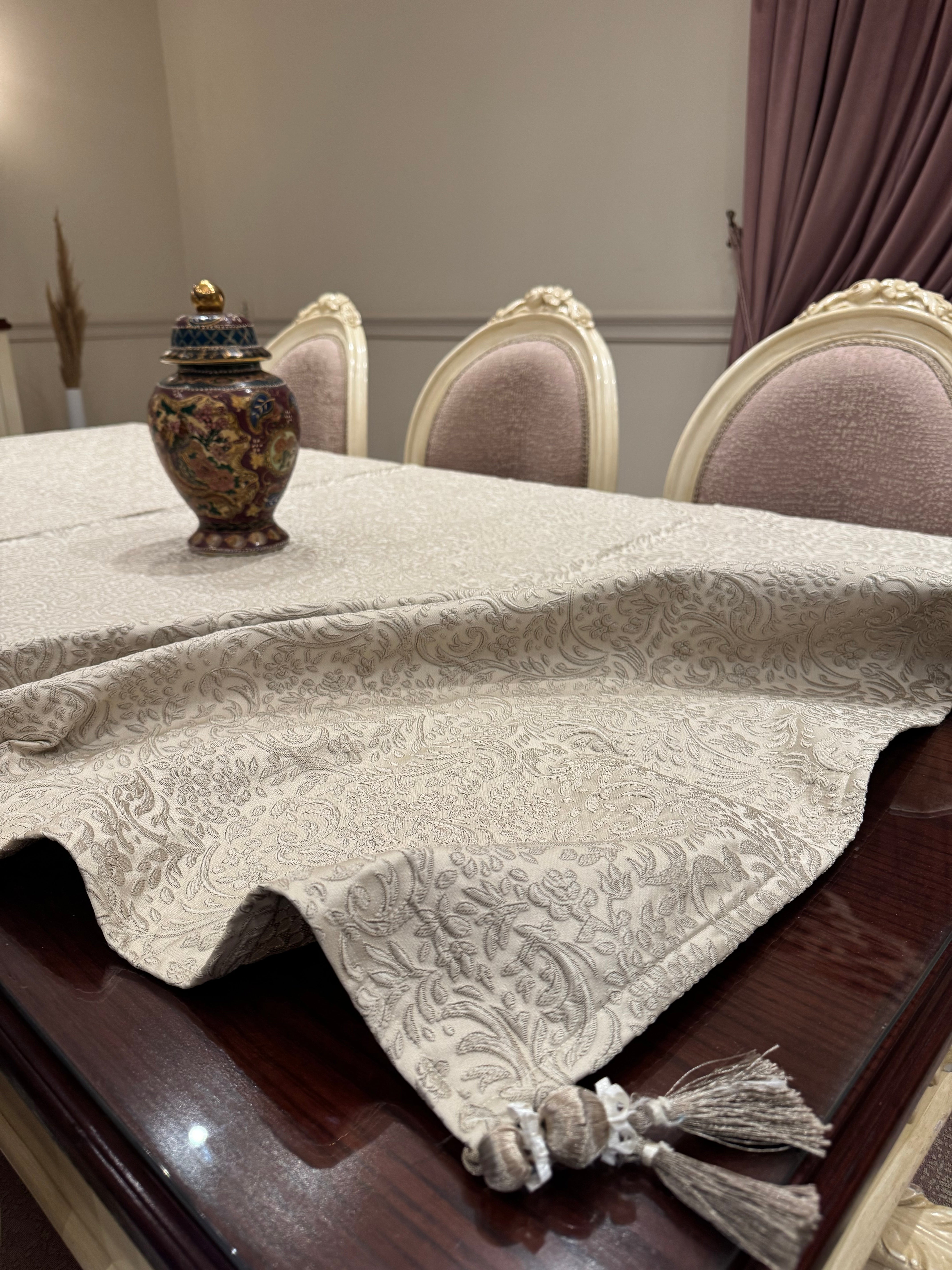 Royal beige table cloth