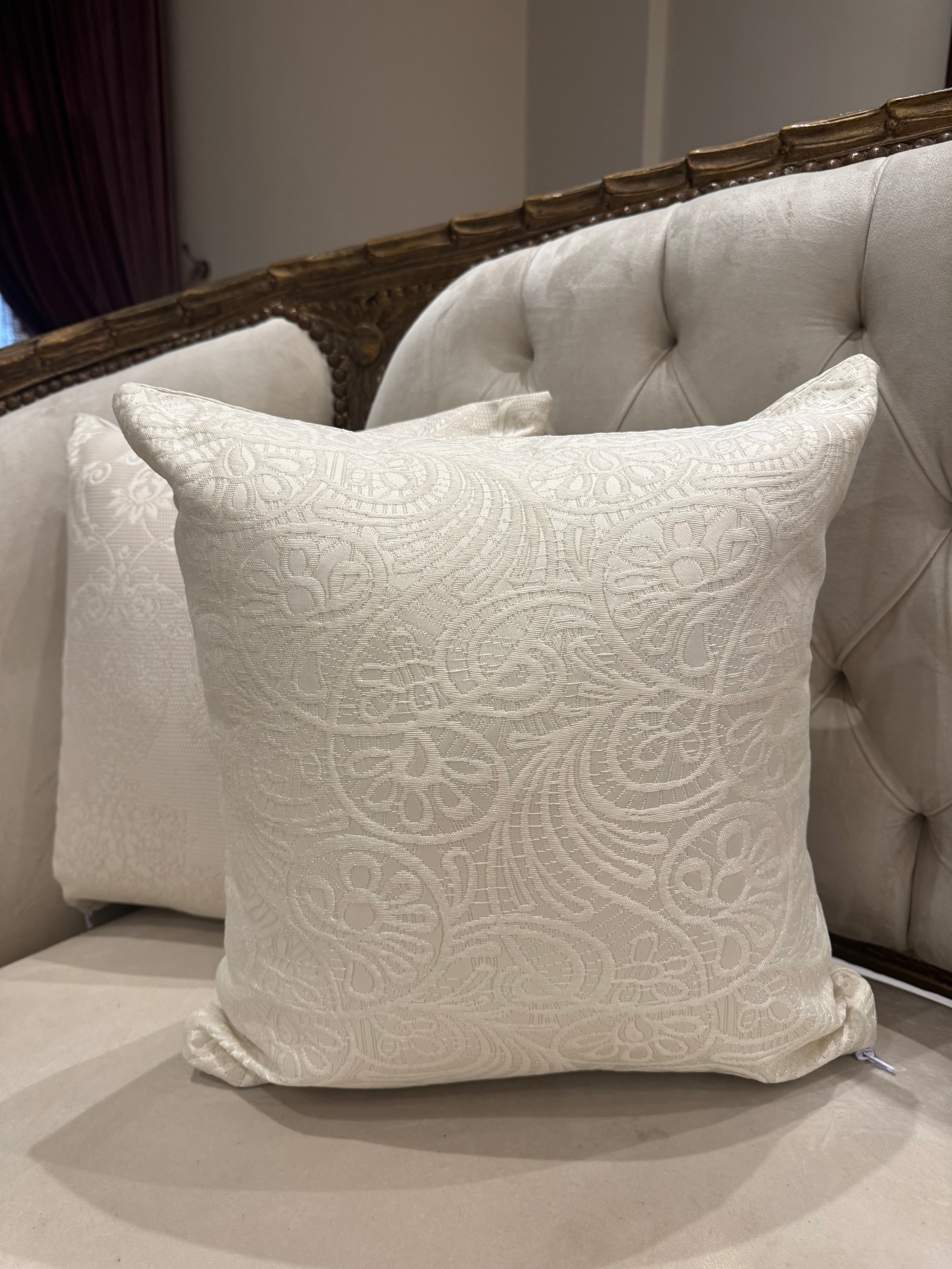 Soft cream cushion cover