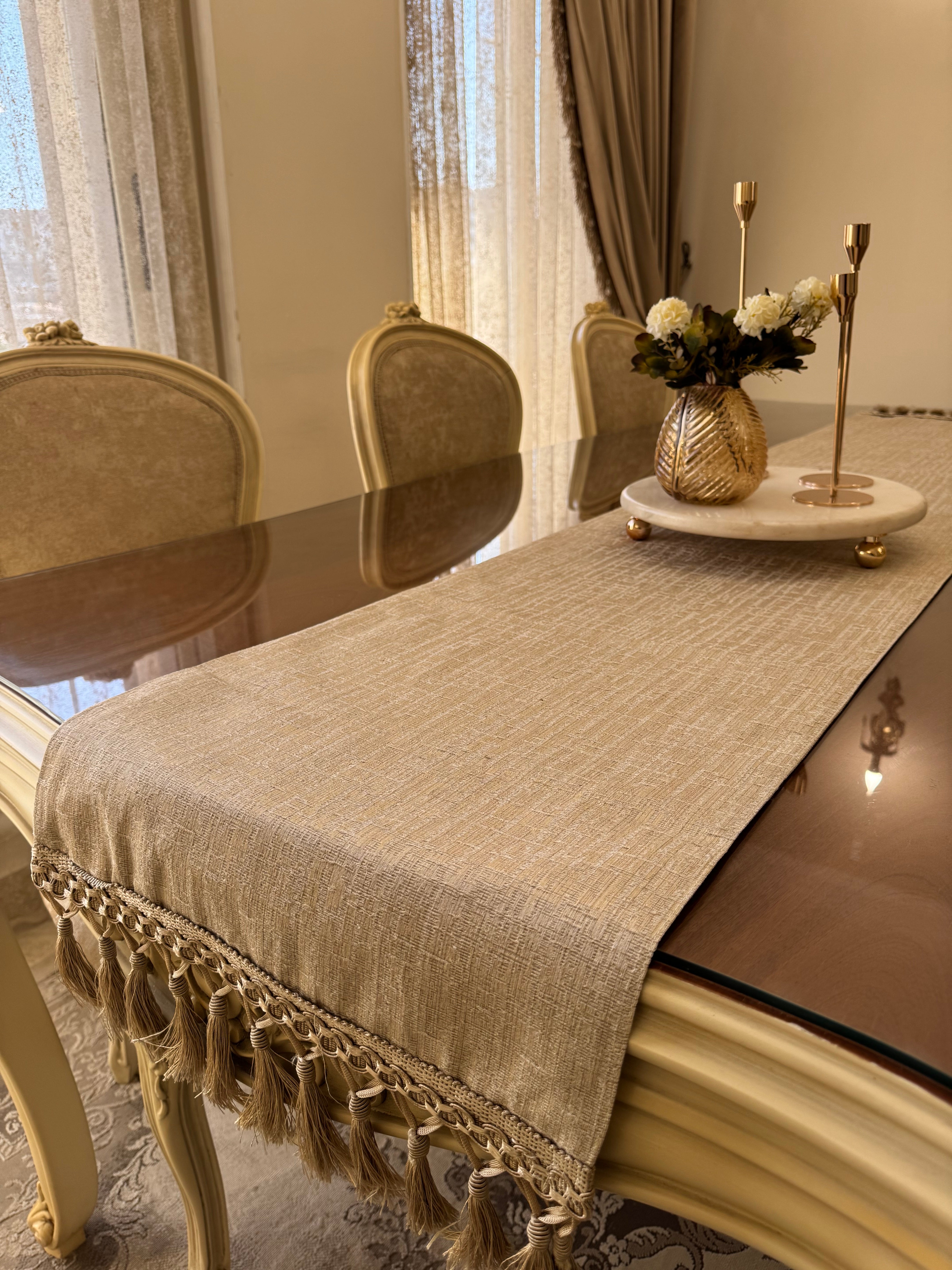 Royal gold table runner