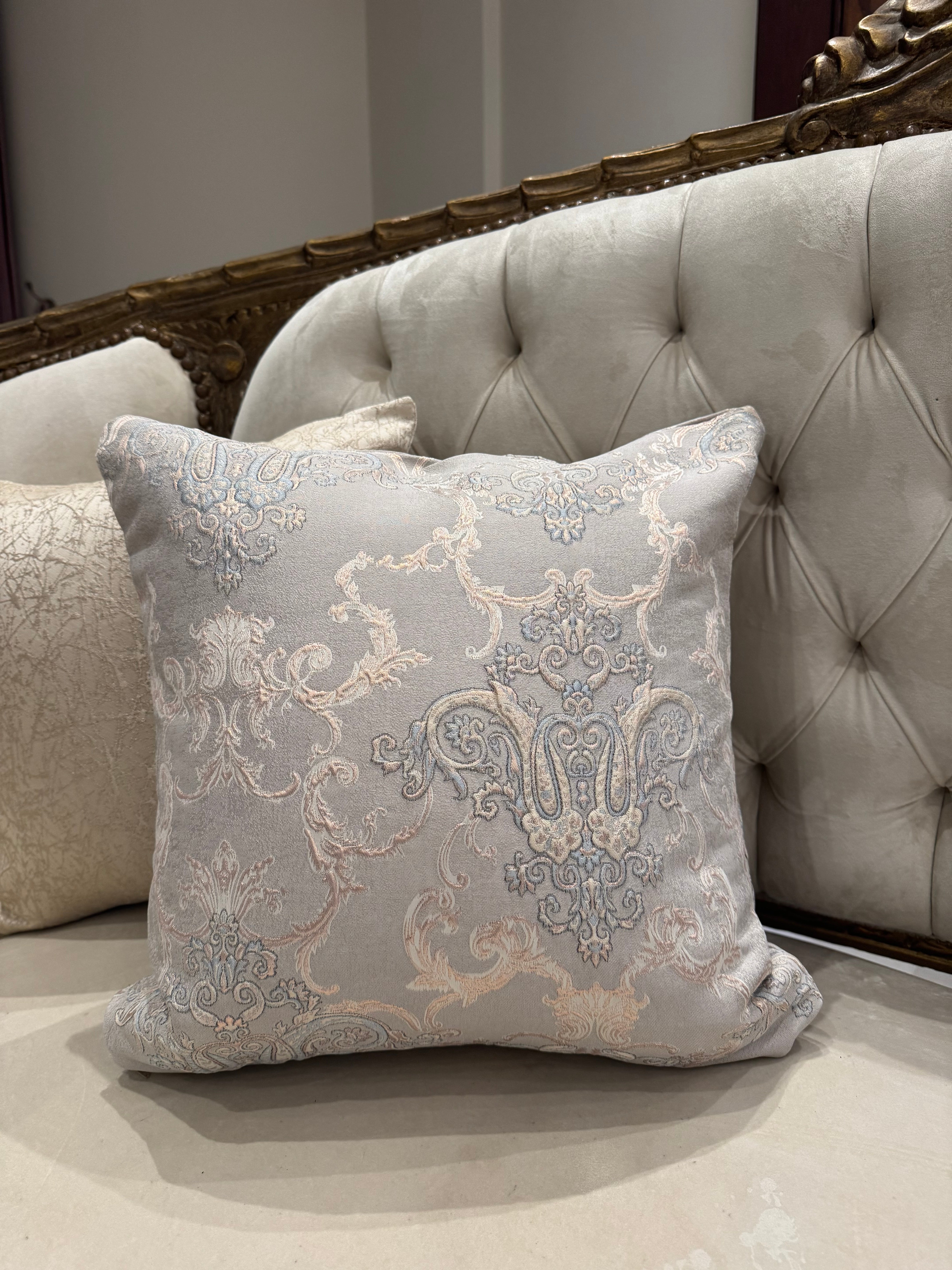 Baby blue*gold cushion cover