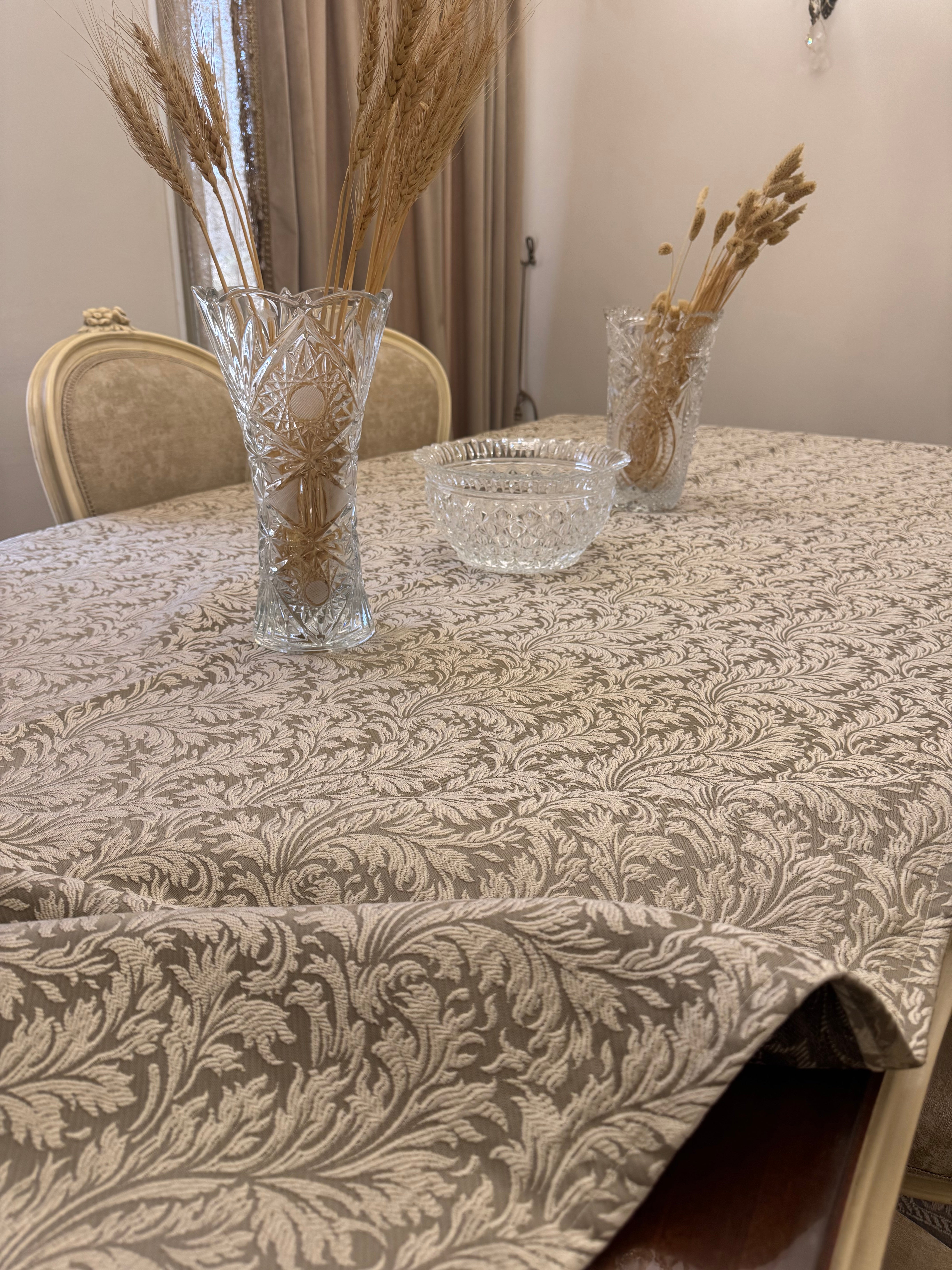 Mocha beige table cloth