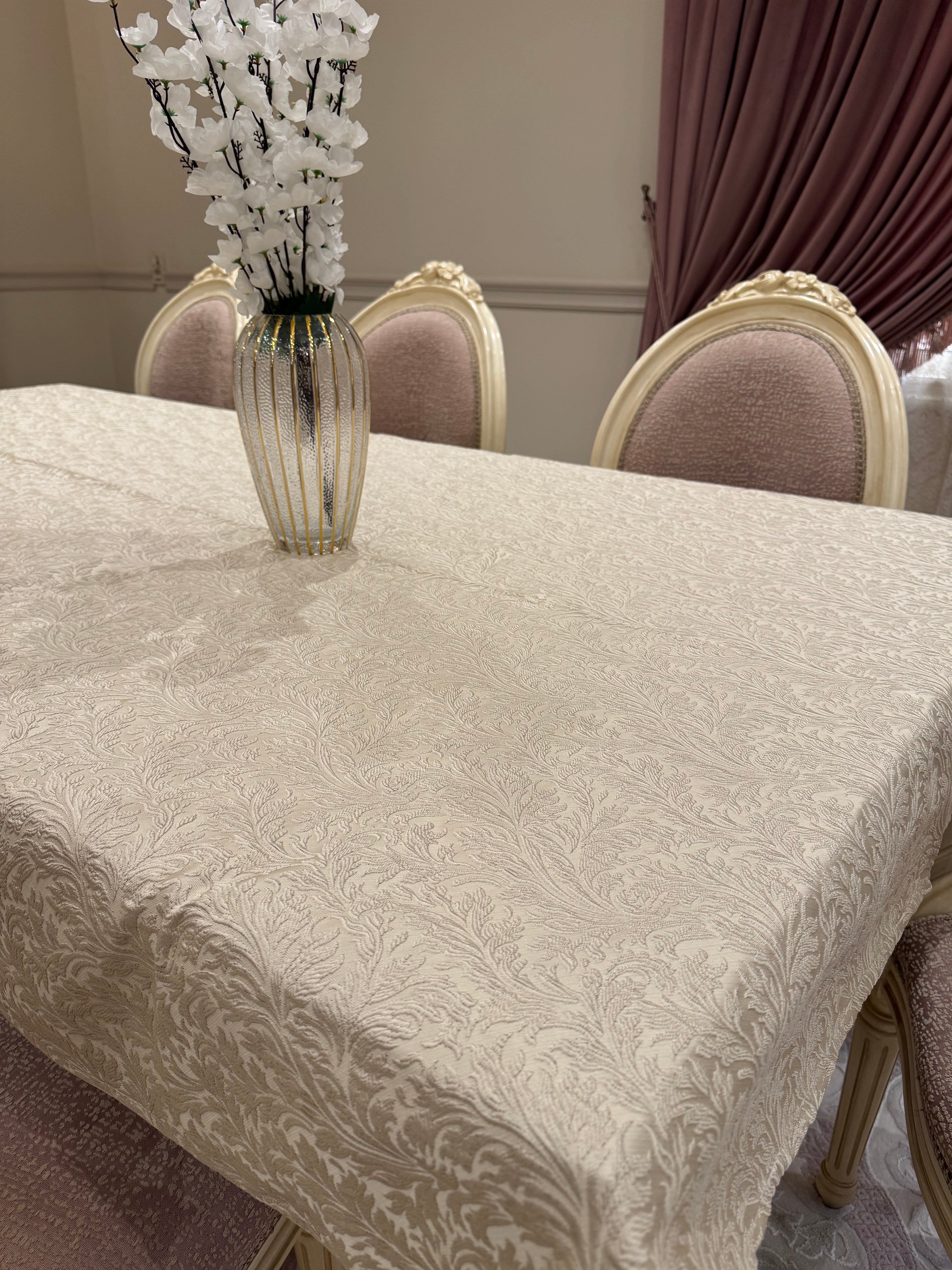 Ivory table cloth