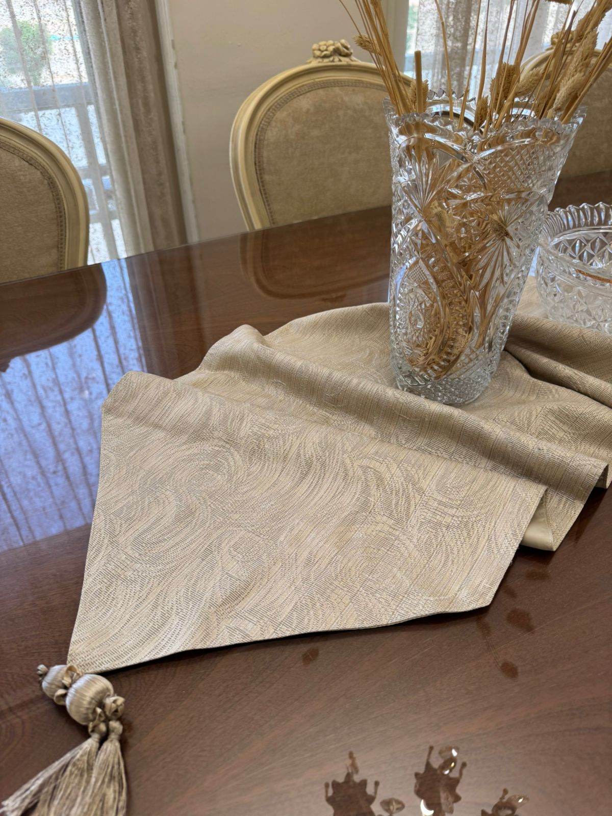 Wooded Gold Table Runner