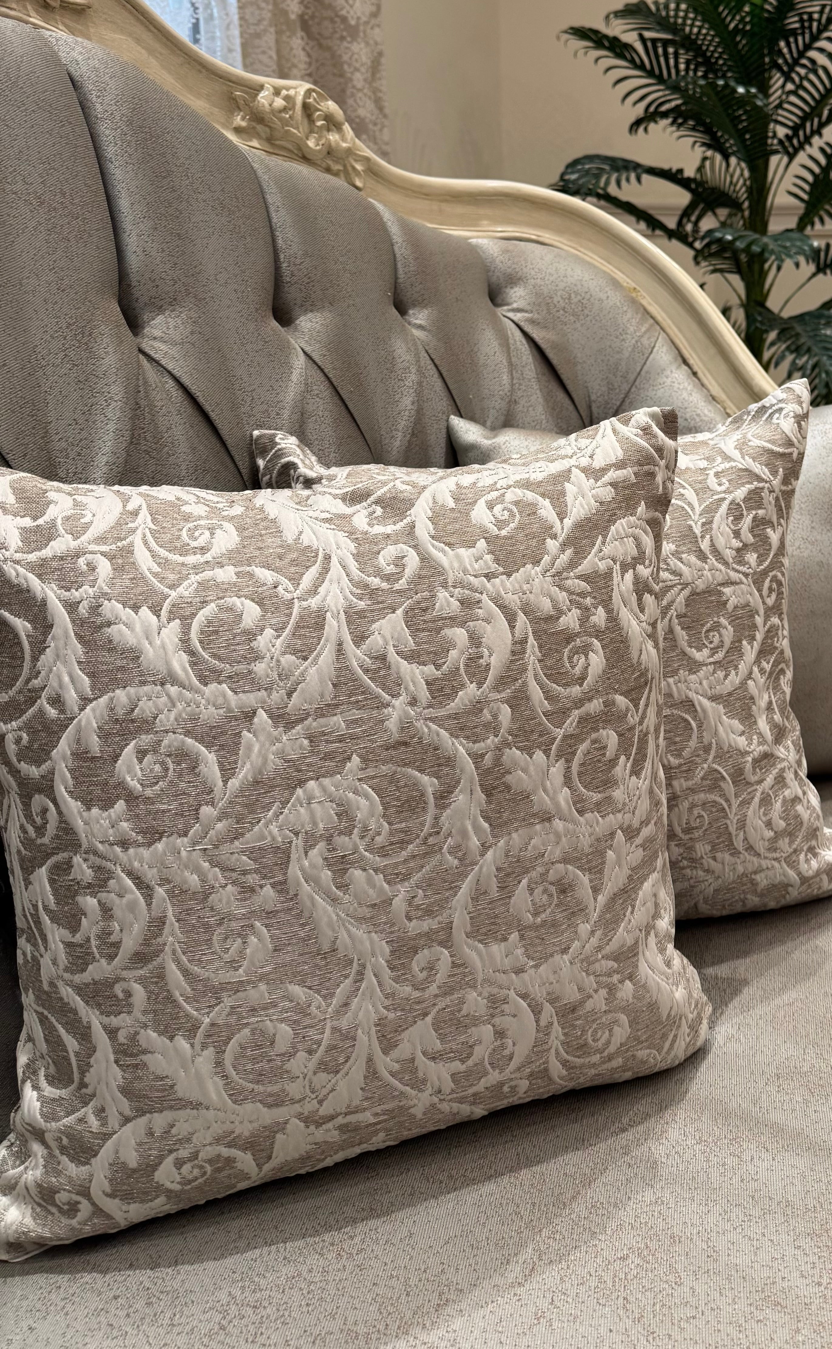 Royal grey cushion cover