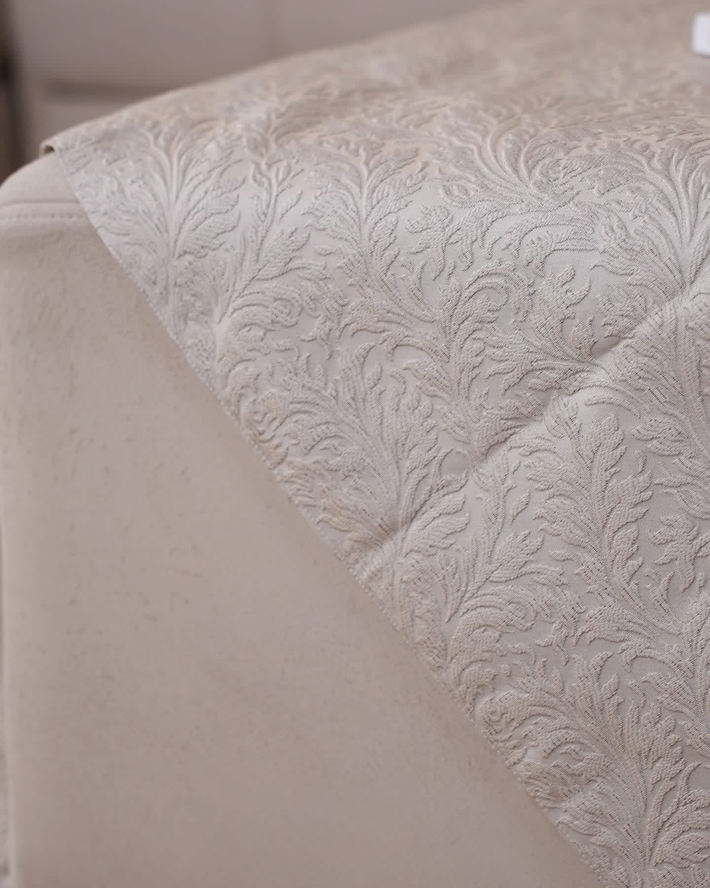 Ivory square table cloth