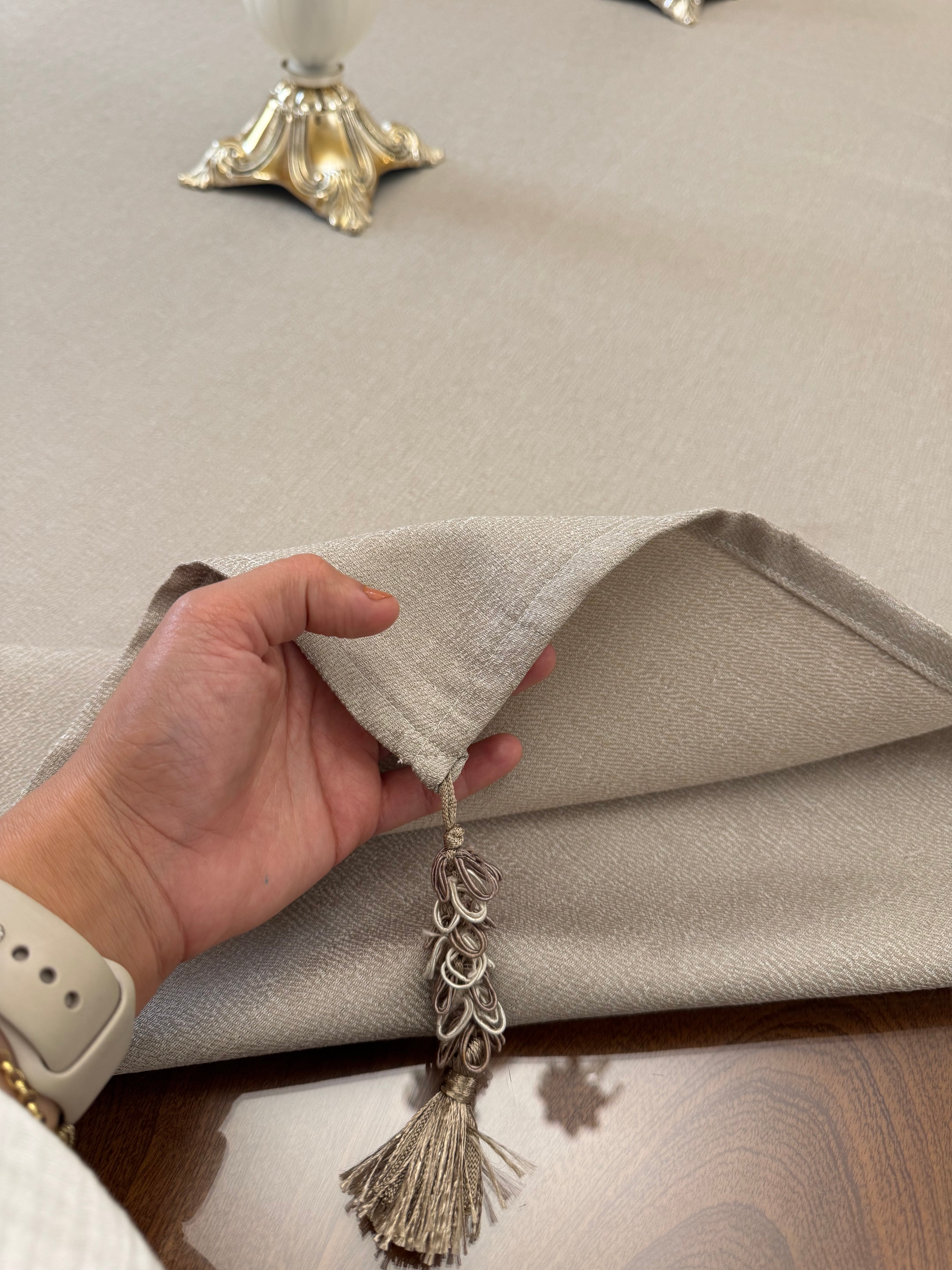 Plain coffe full table cloth