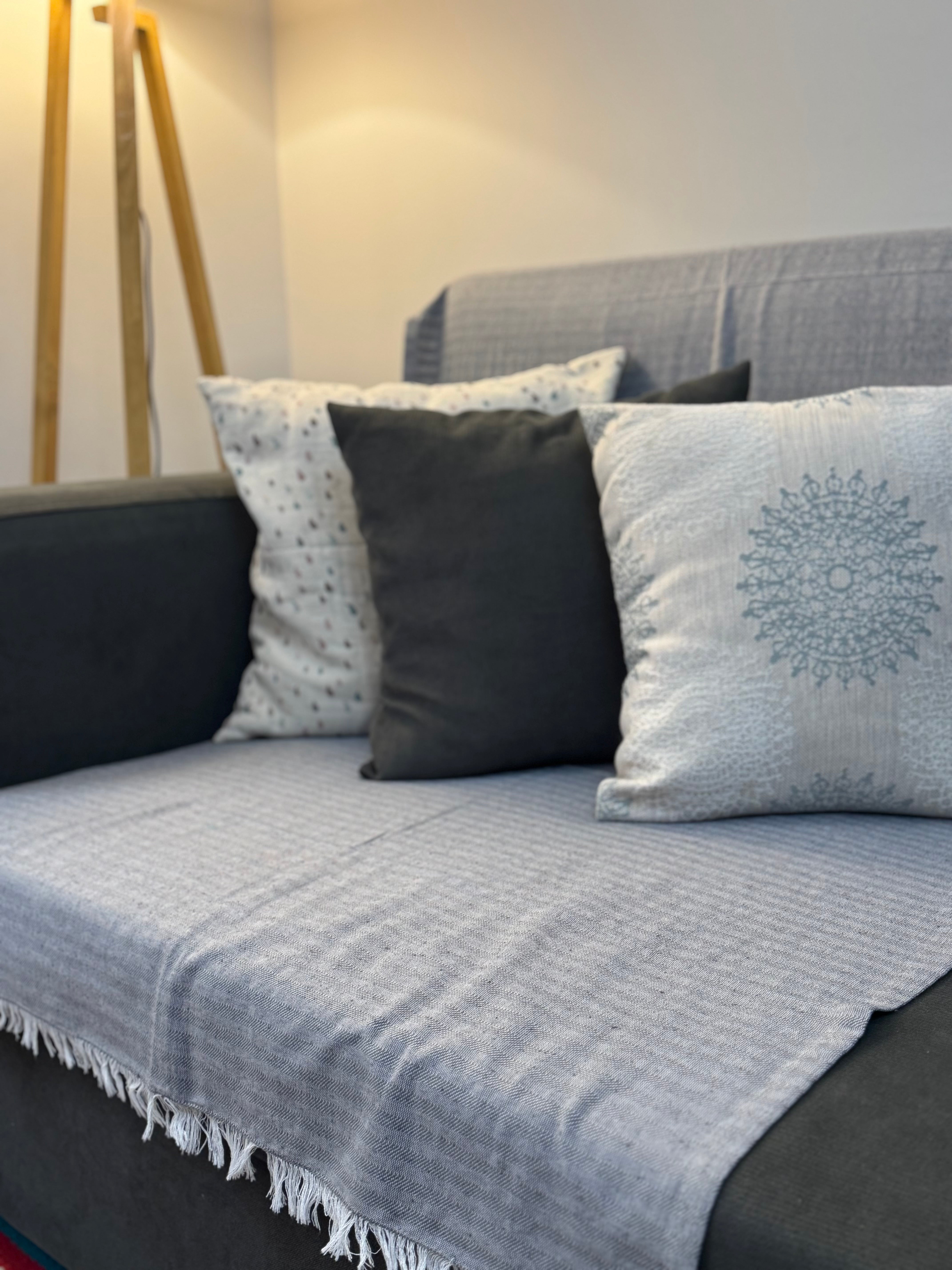 Grey throw