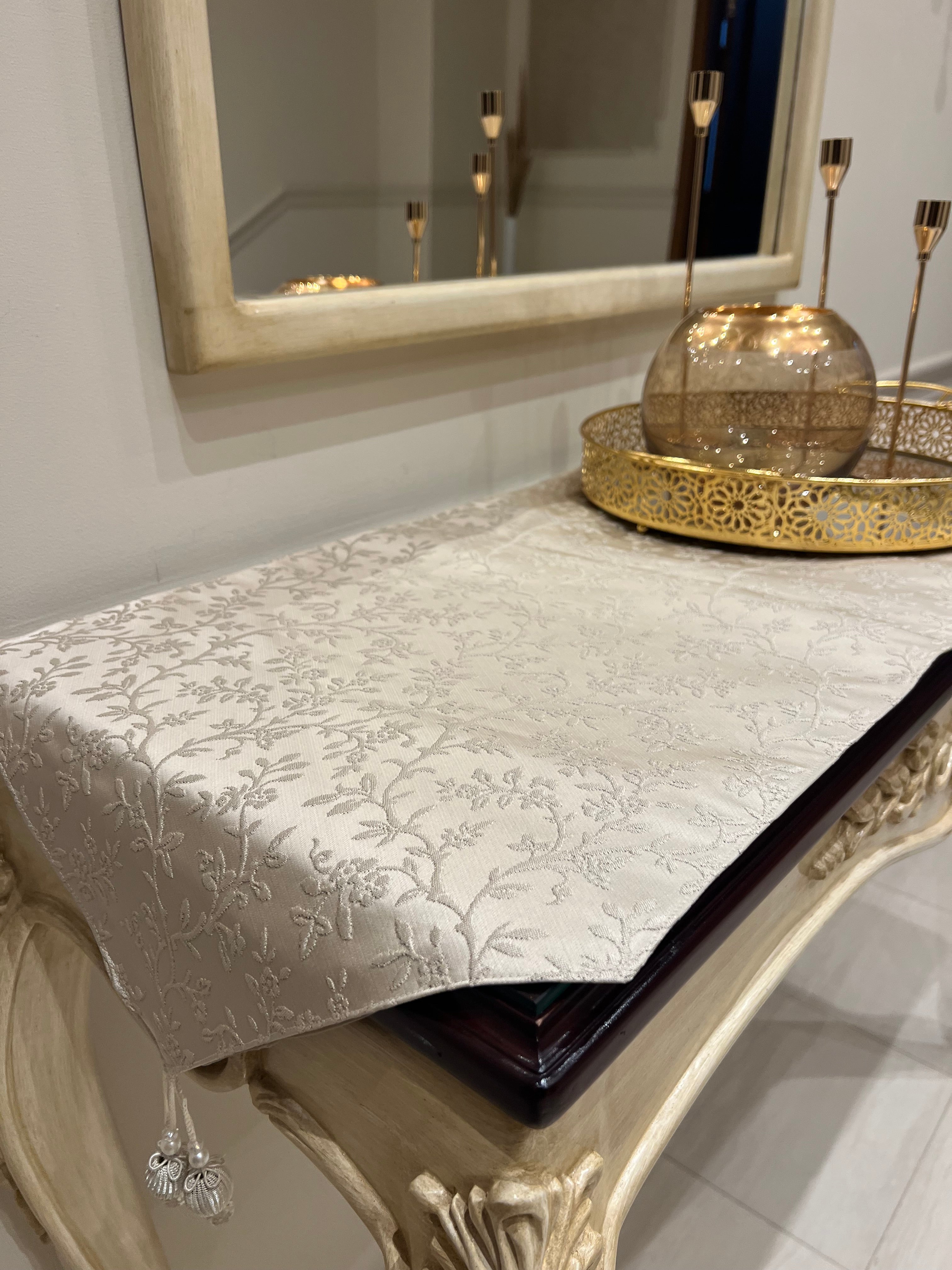 Beige table runner