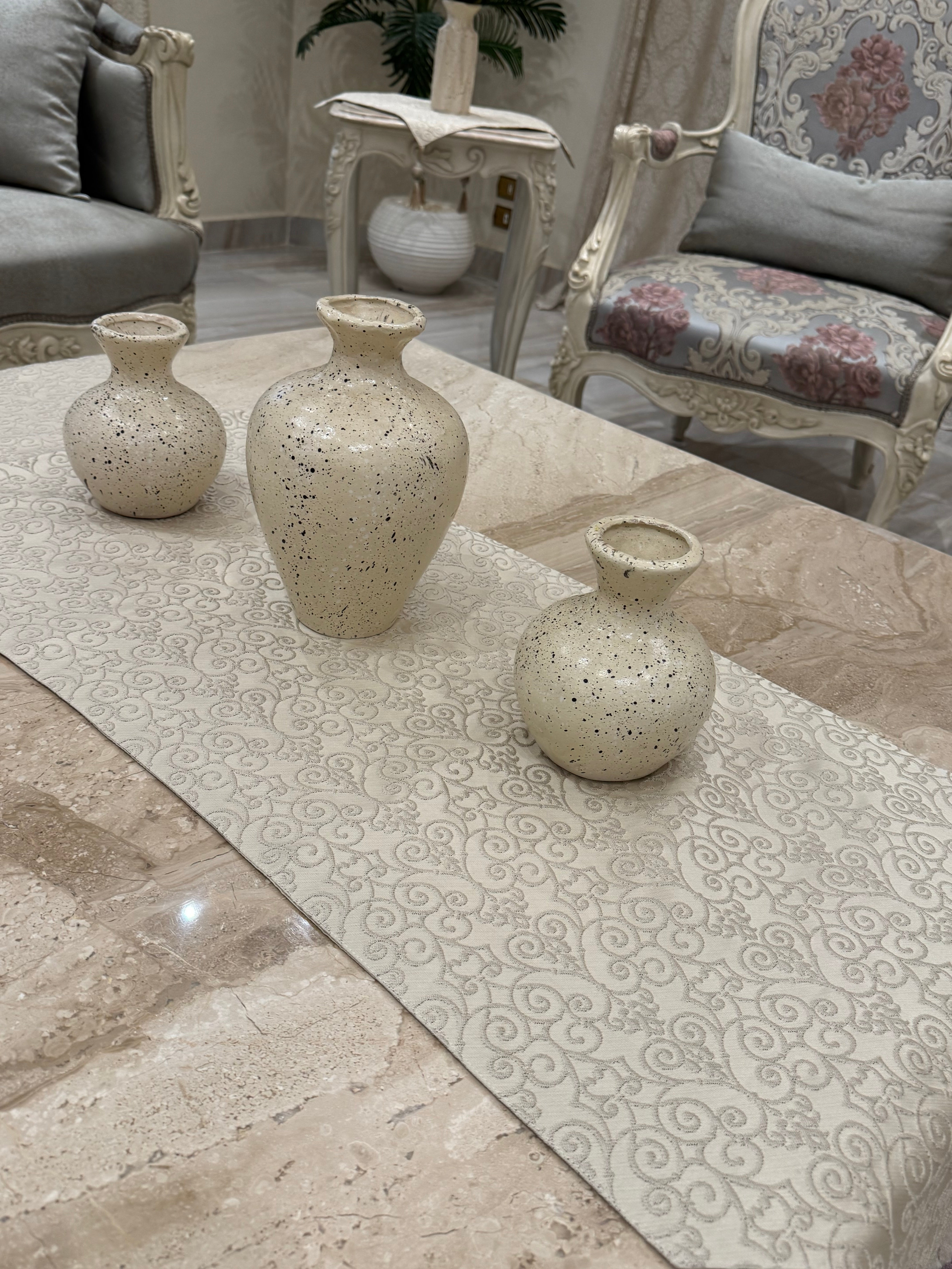 Ivory grace table runner