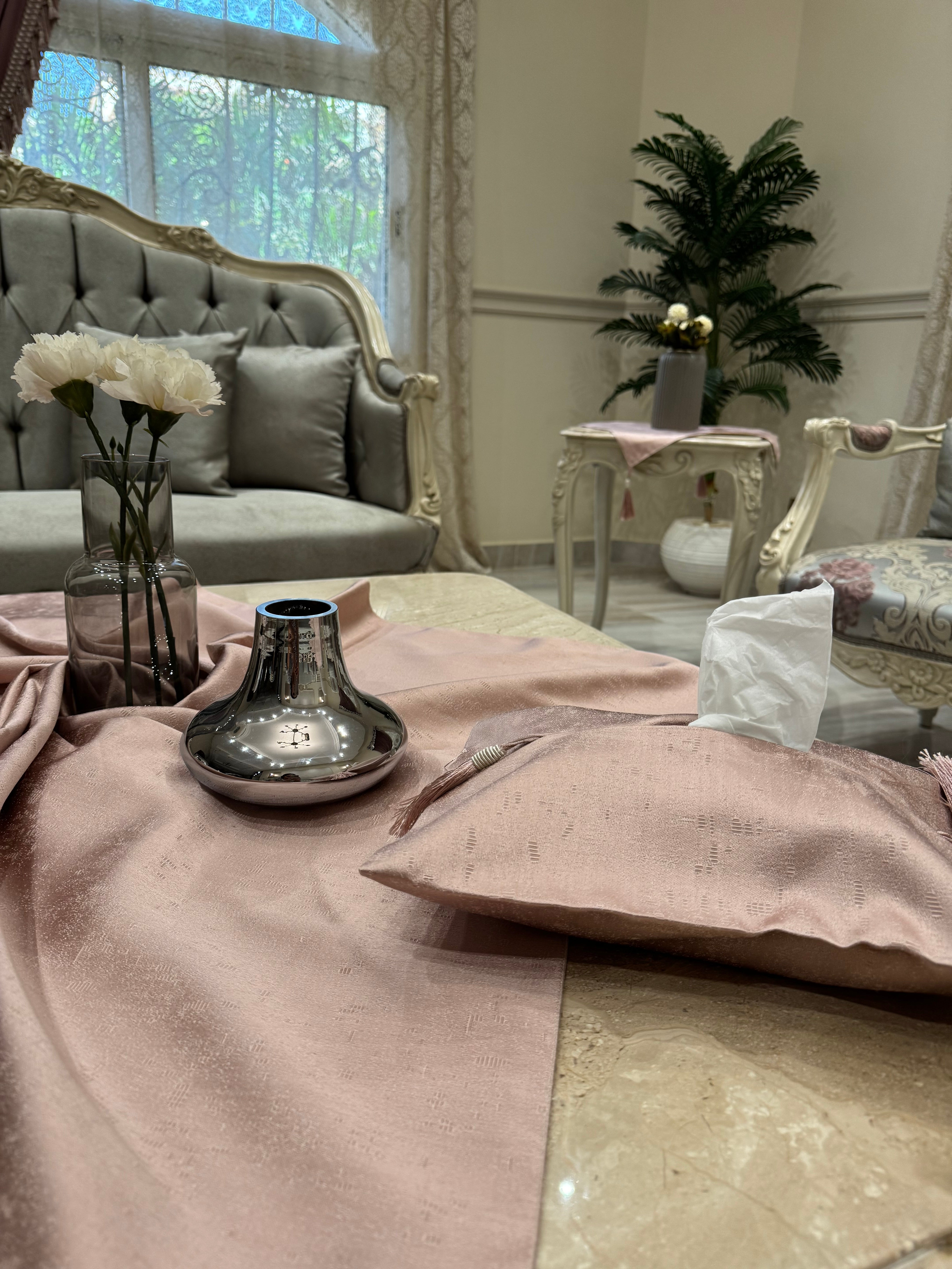 Plain cashmere runner