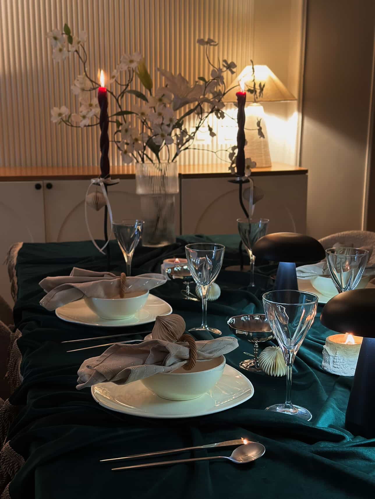 Royal green full table cloth