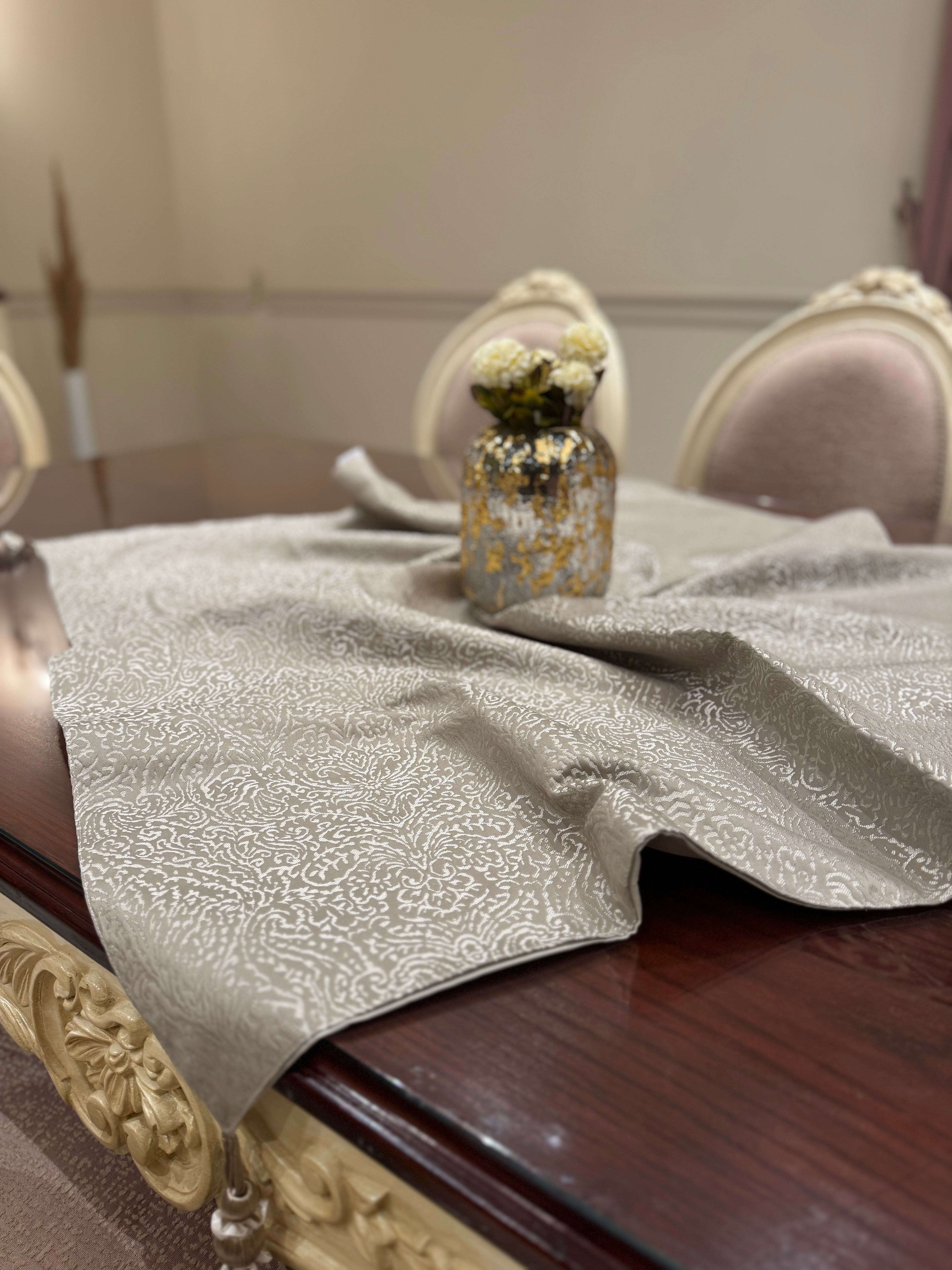 Oxide*silver table runner