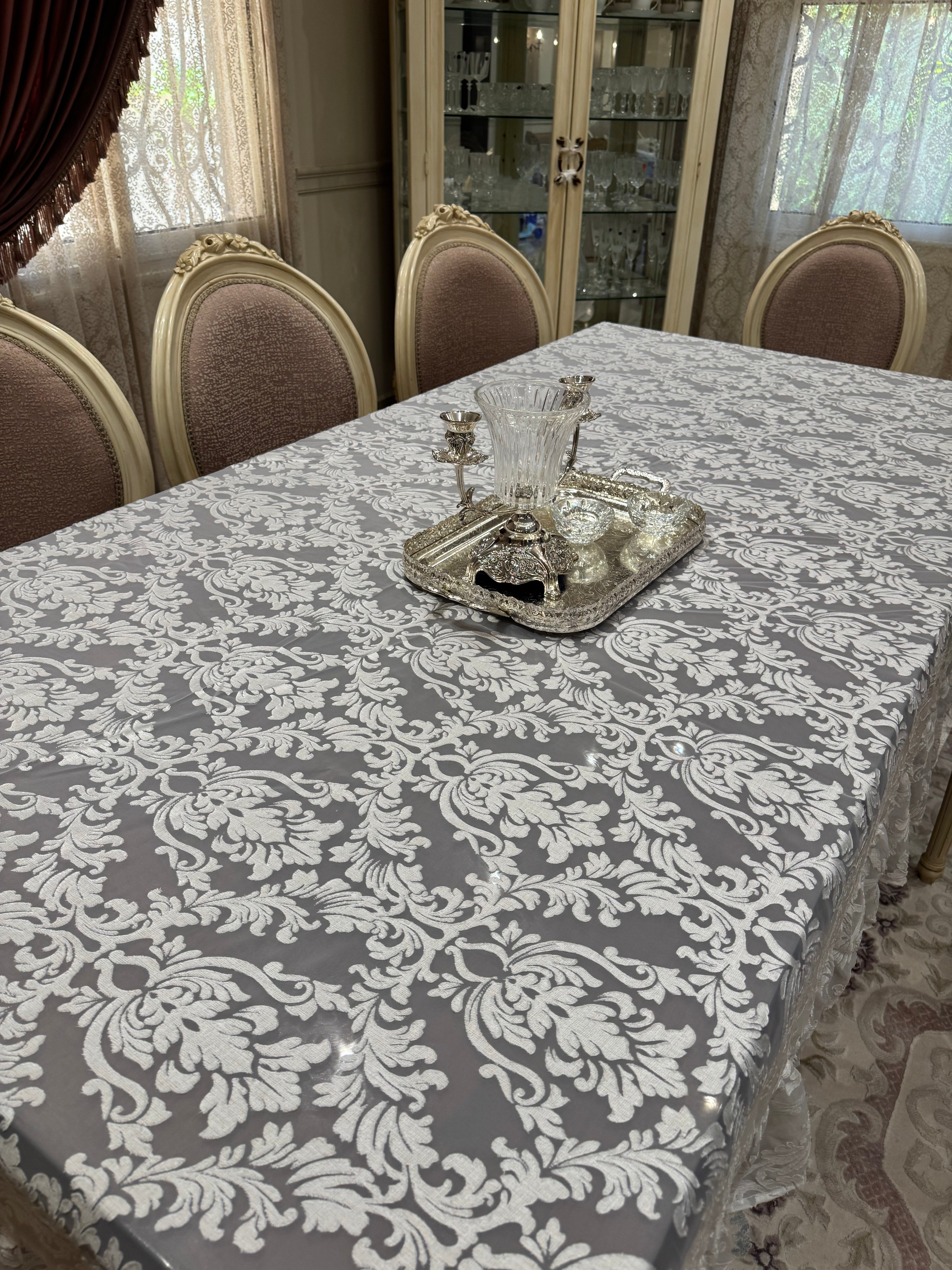 Royal white with ruffles