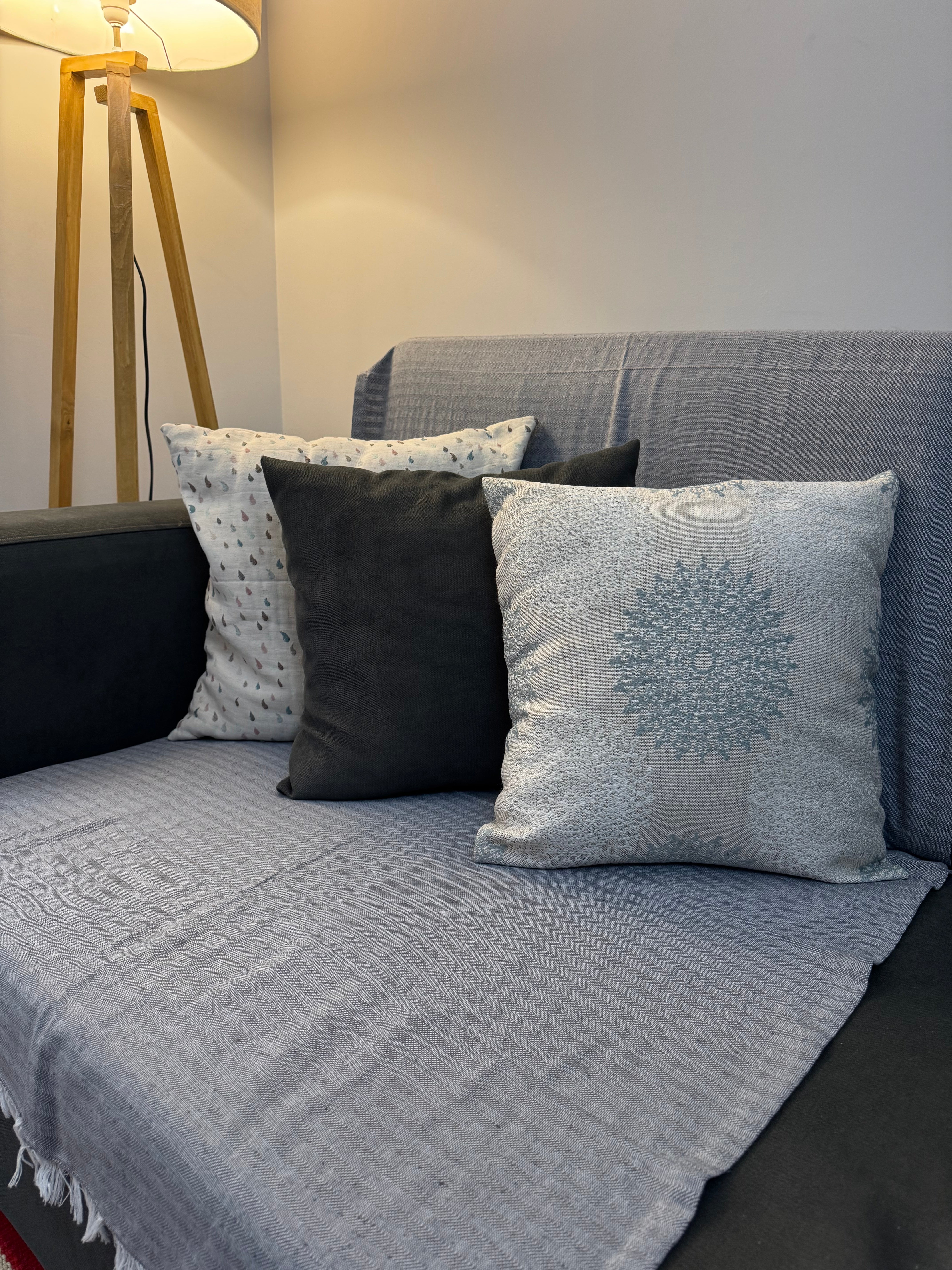 Grey throw