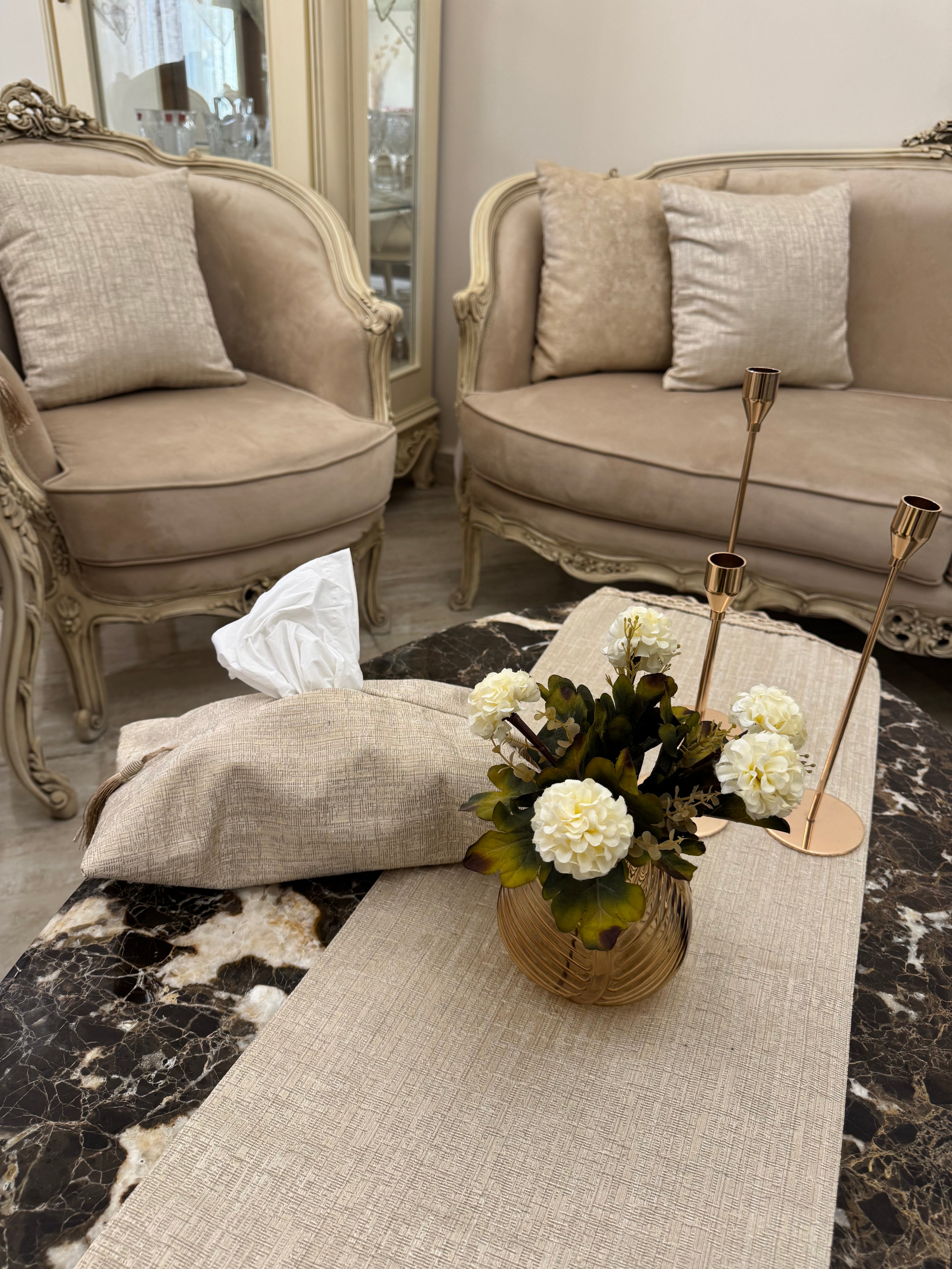 Royal gold table runner