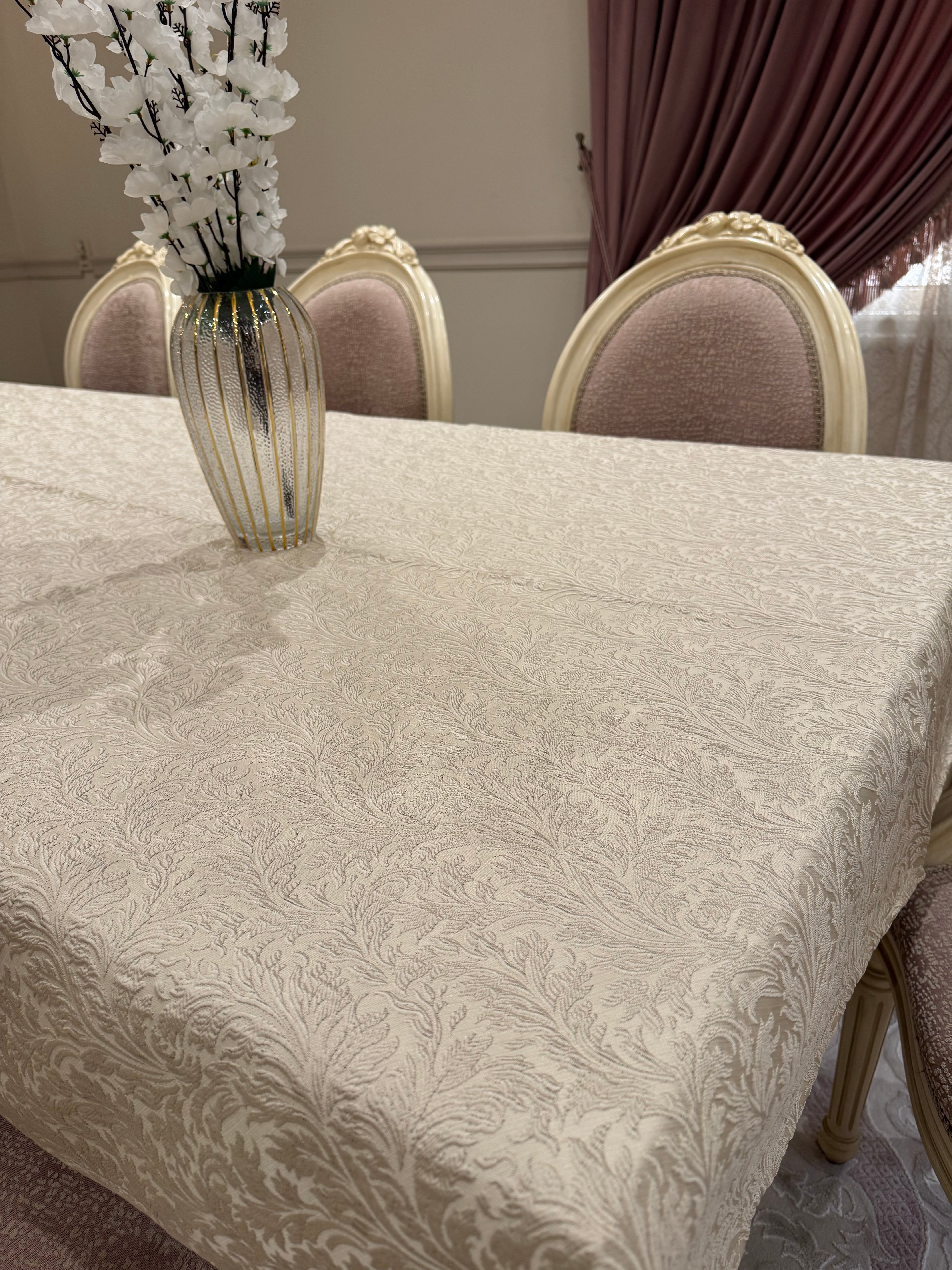 Ivory table cloth