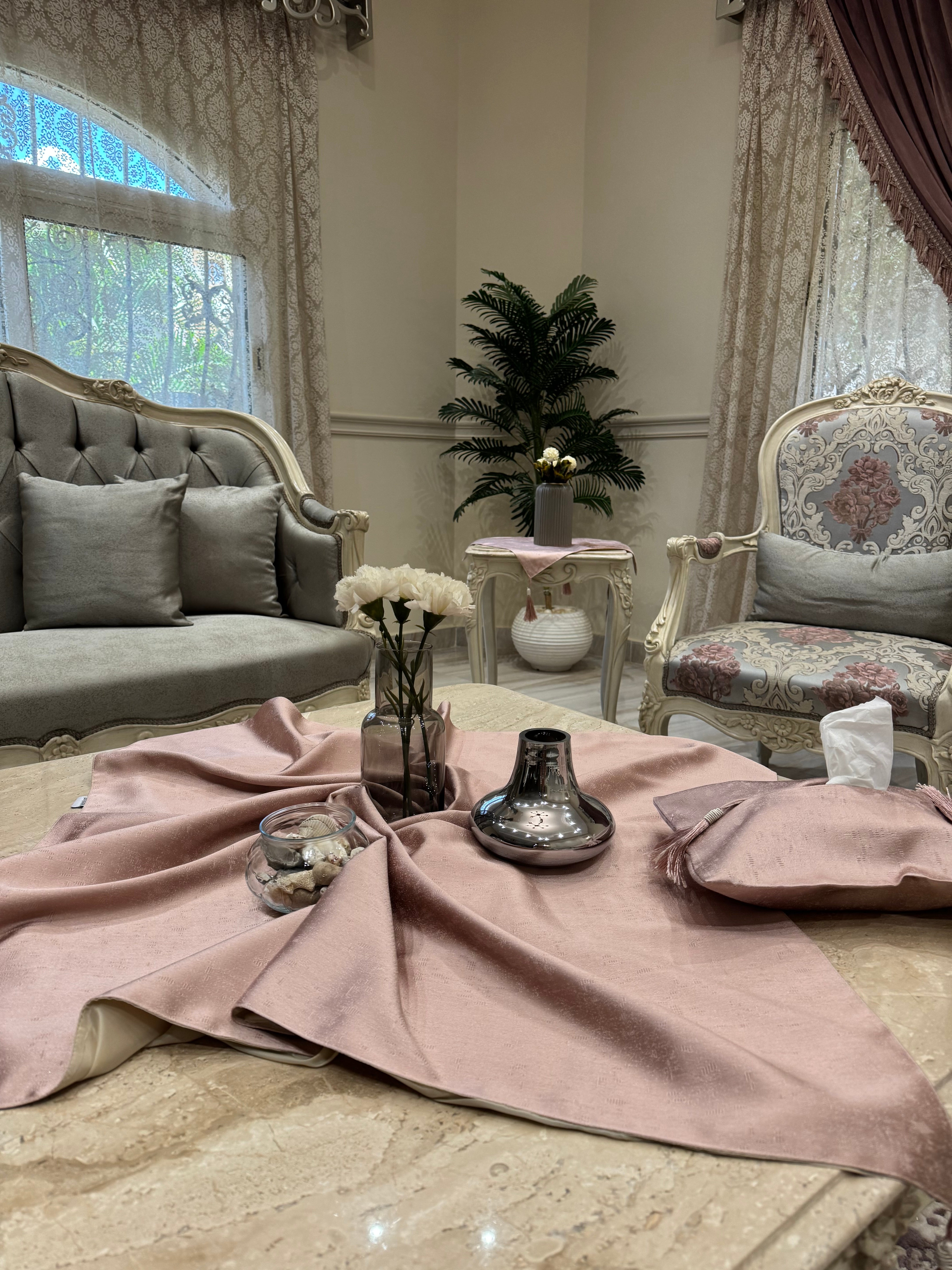 Plain cashmere runner