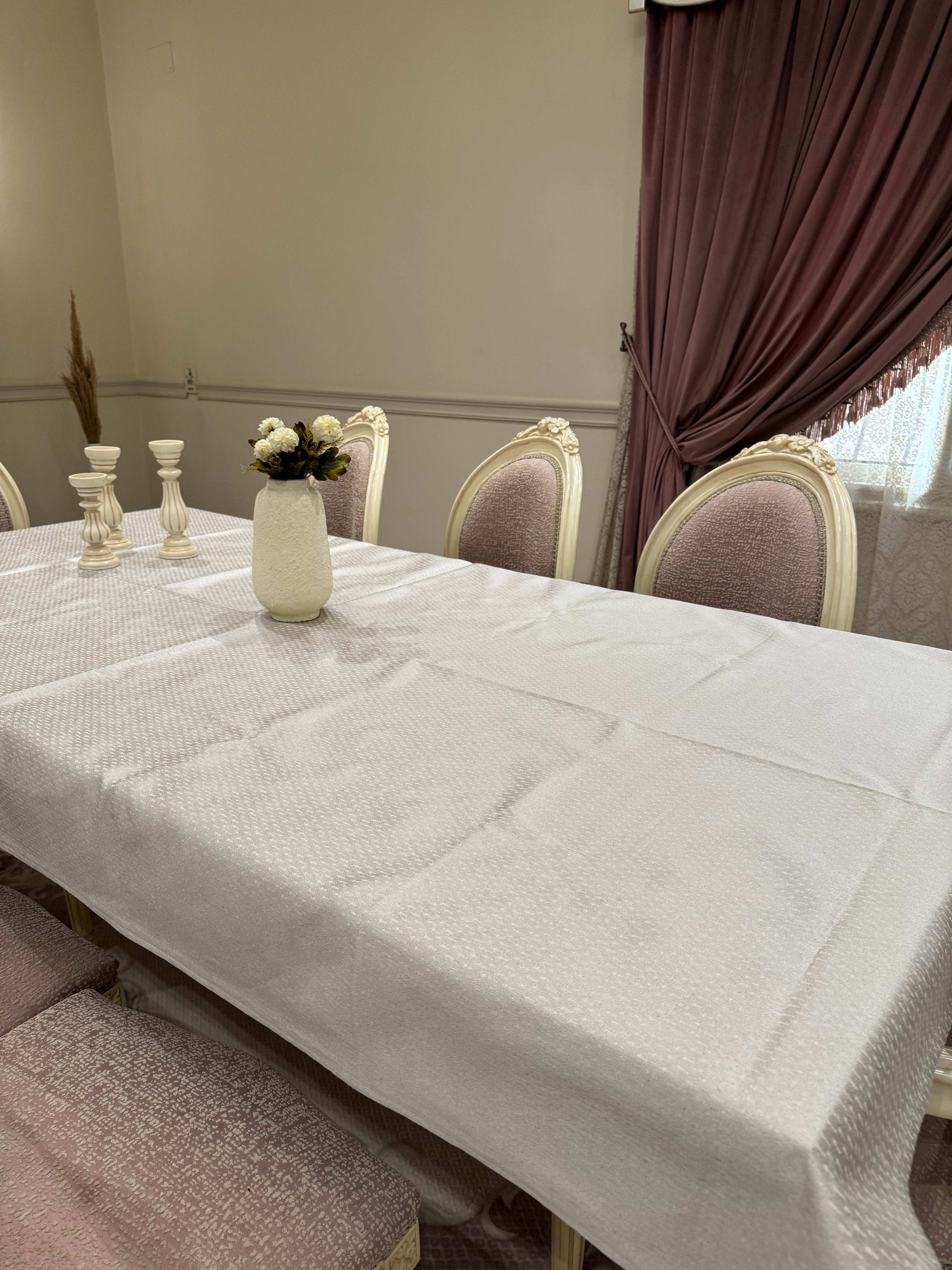 Silver*beige table runner