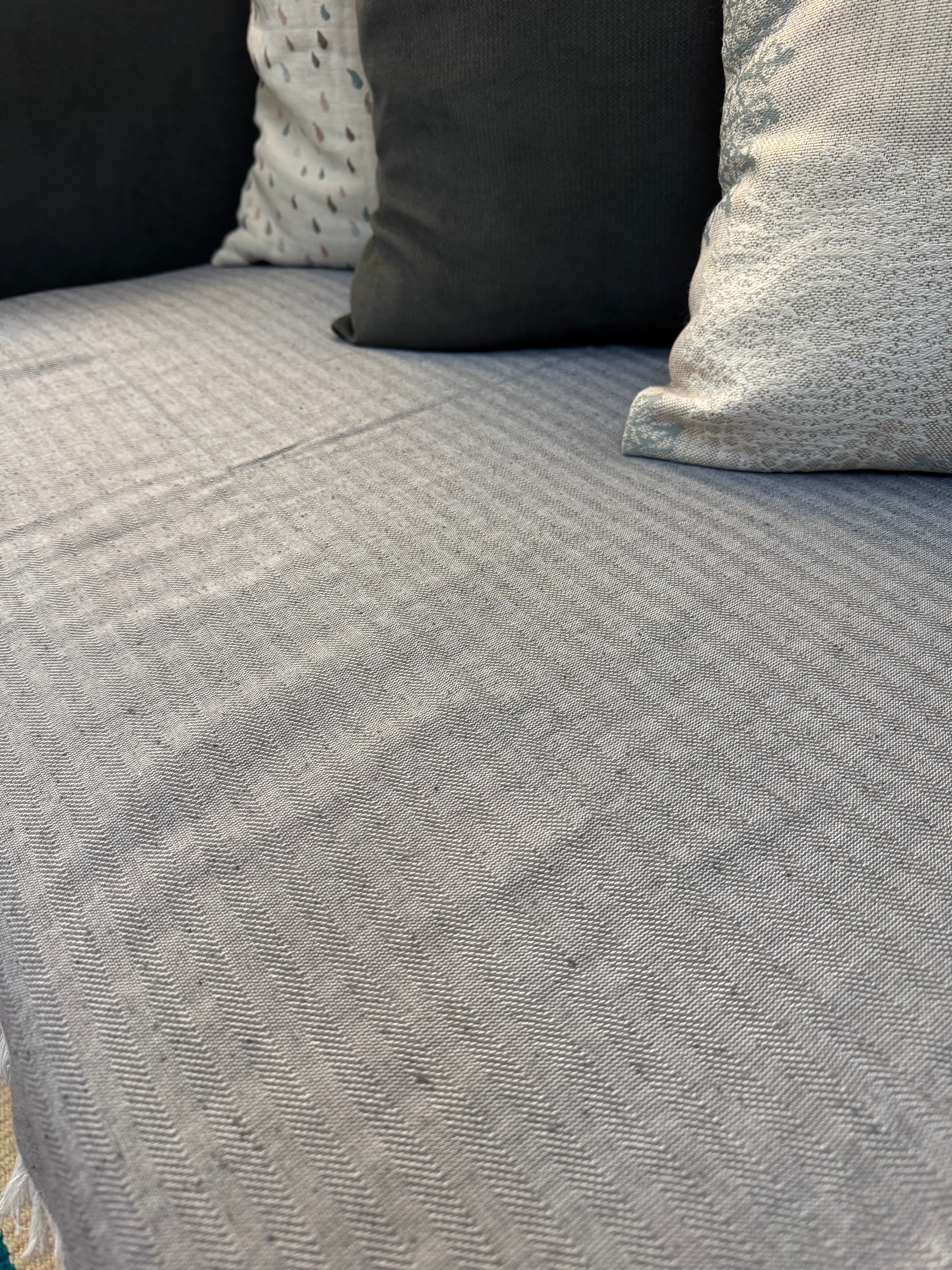 Grey throw