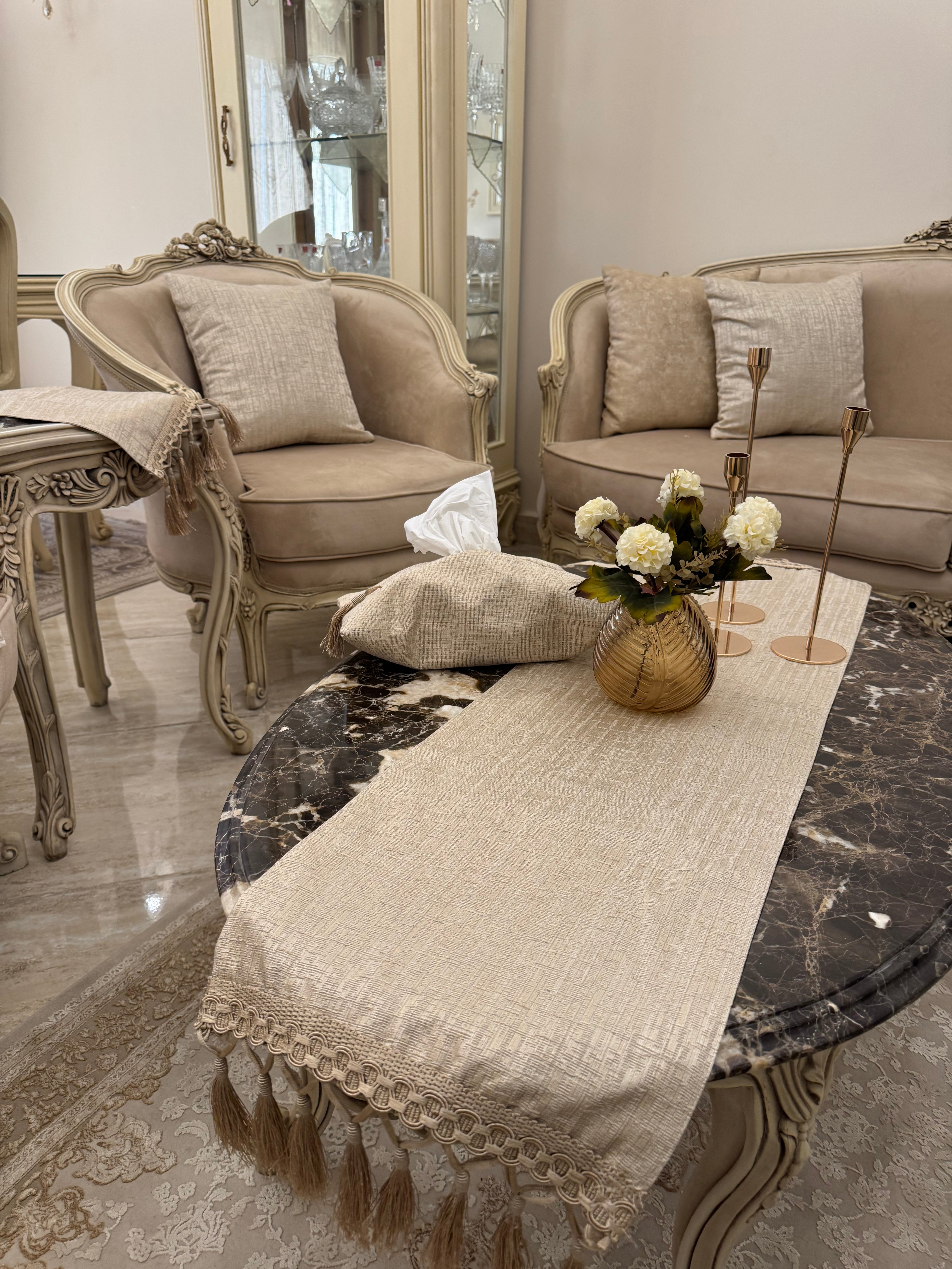 Royal gold table runner