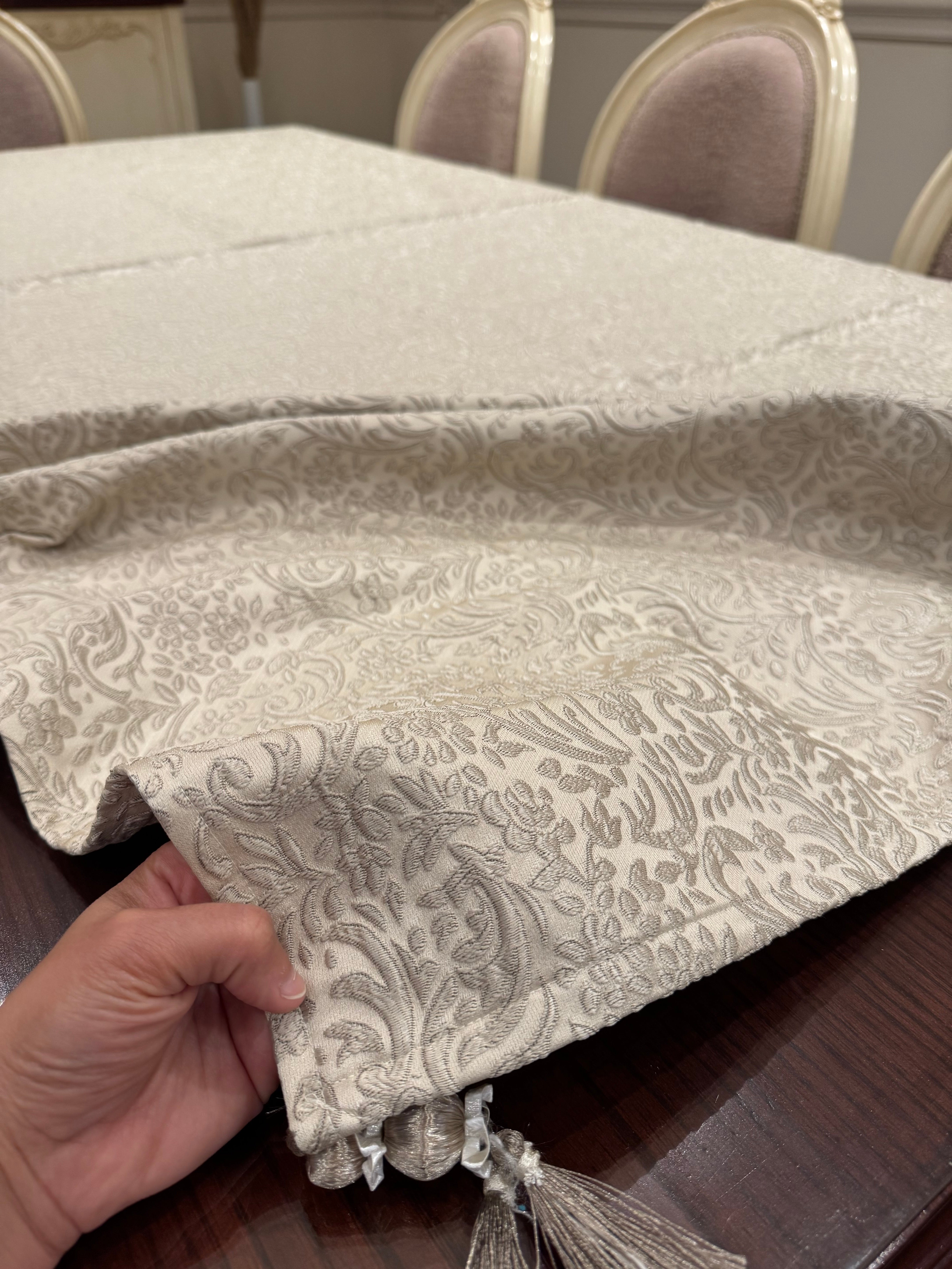 Royal beige table cloth