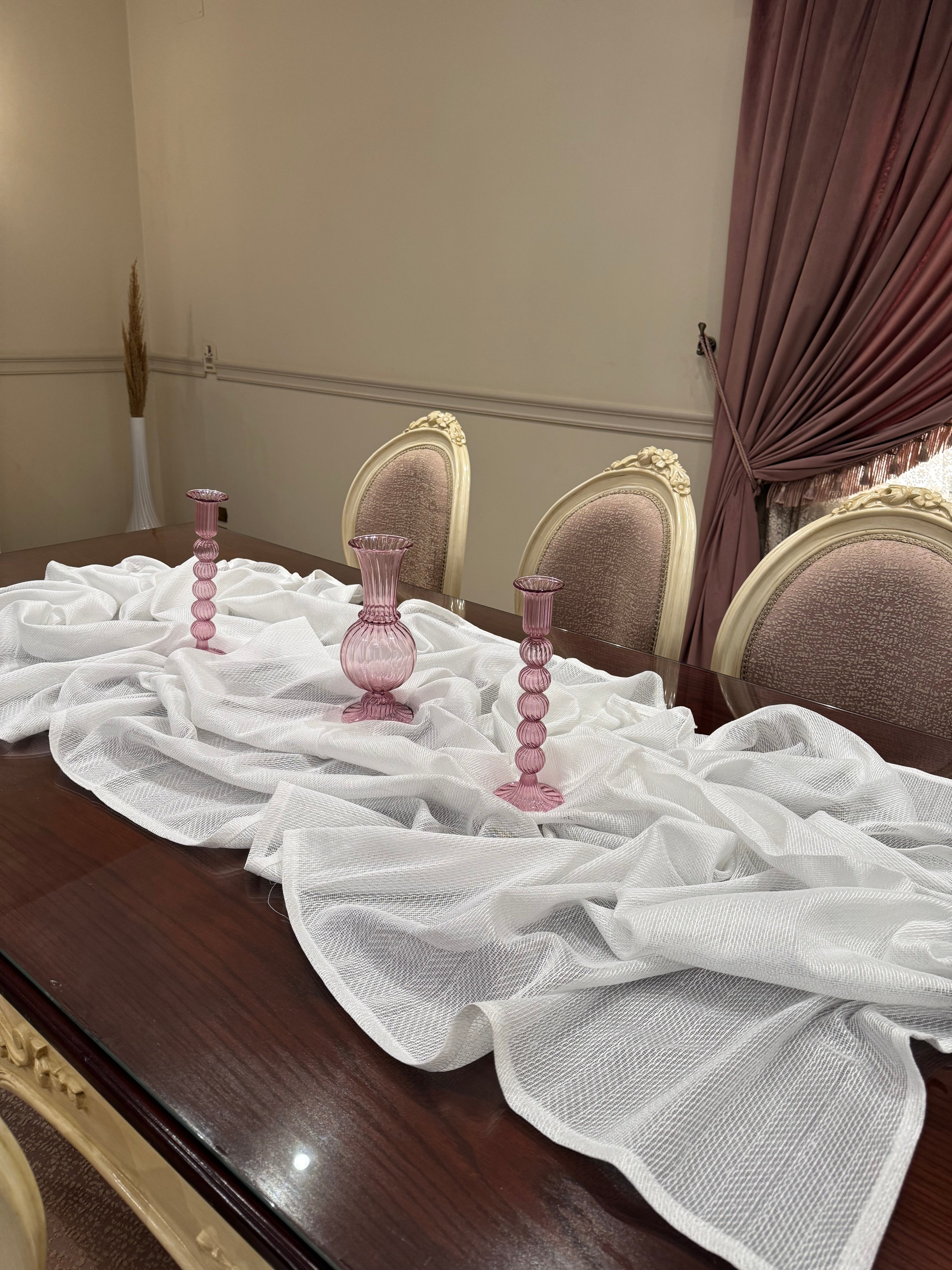 Soft white table cloth