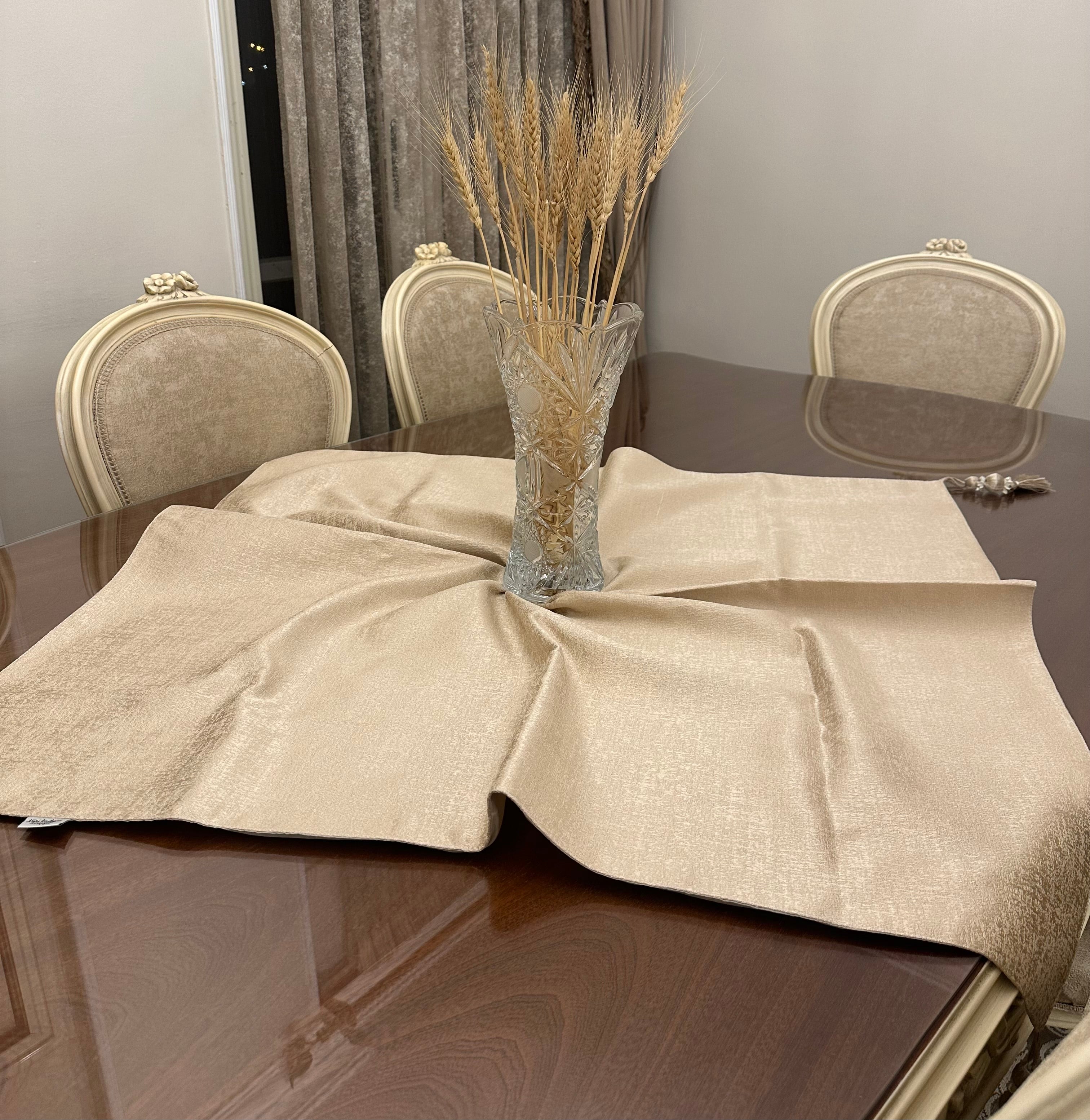 Plain gold table runner
