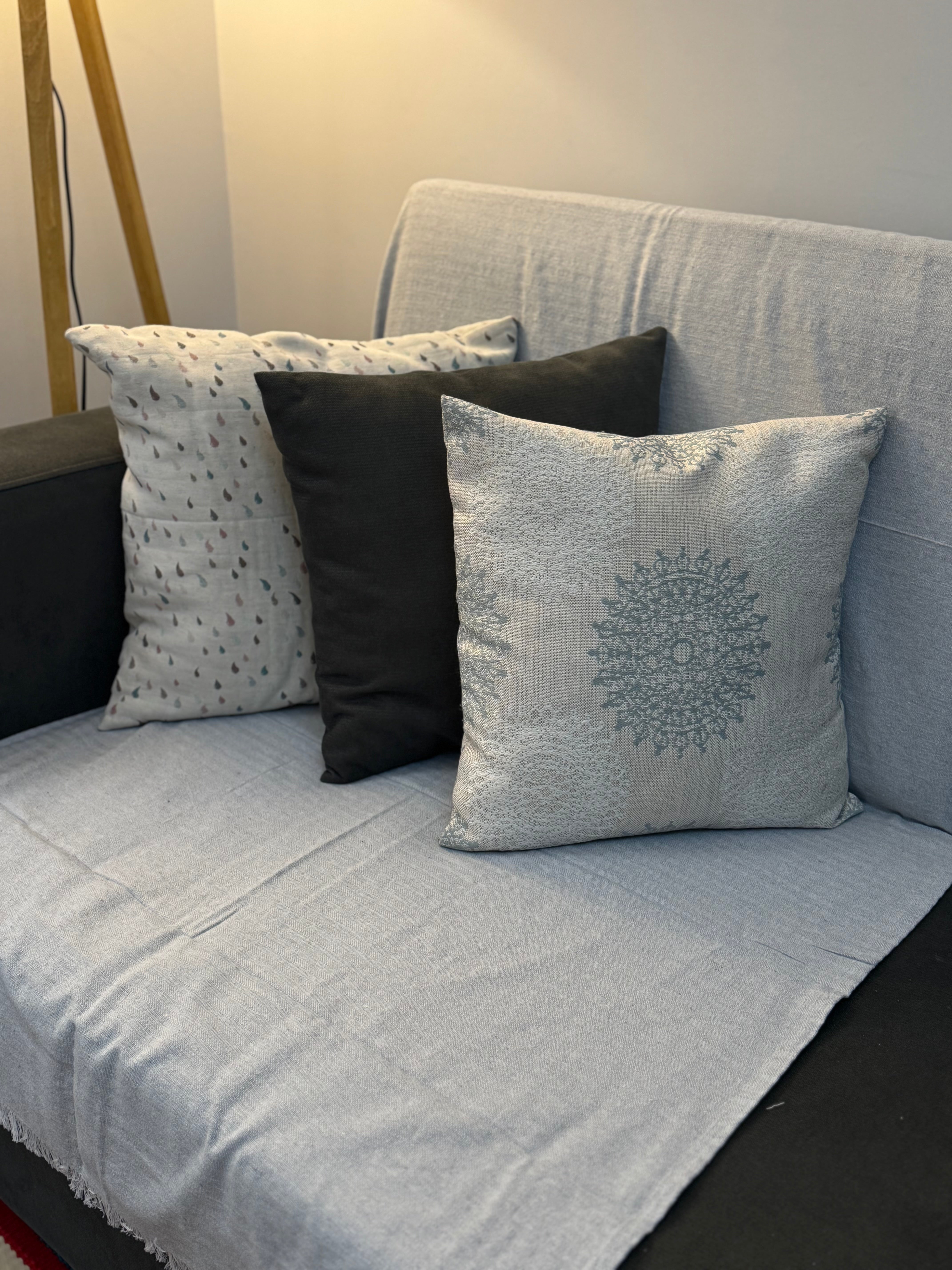 Light grey throw