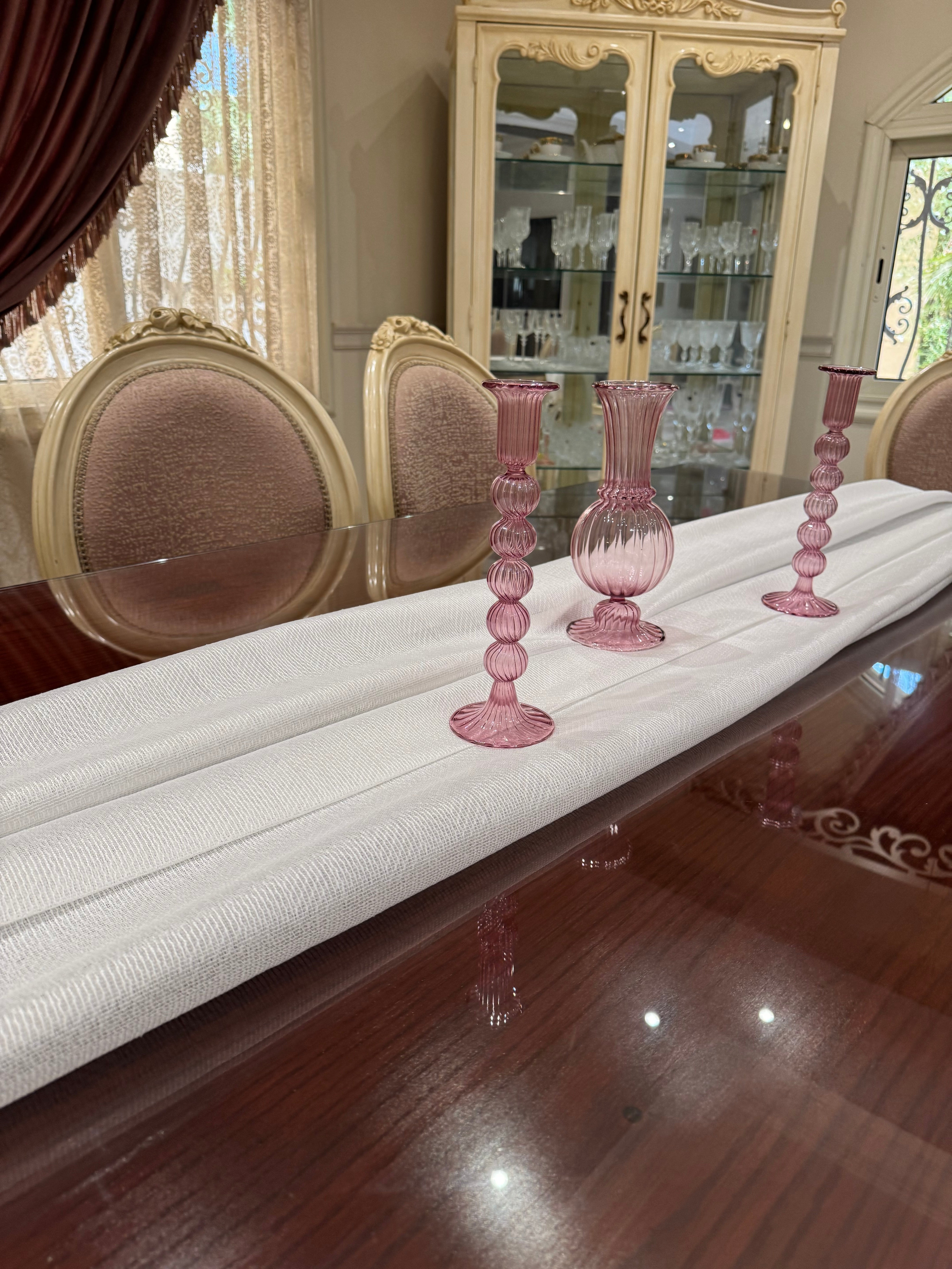 Soft white table cloth