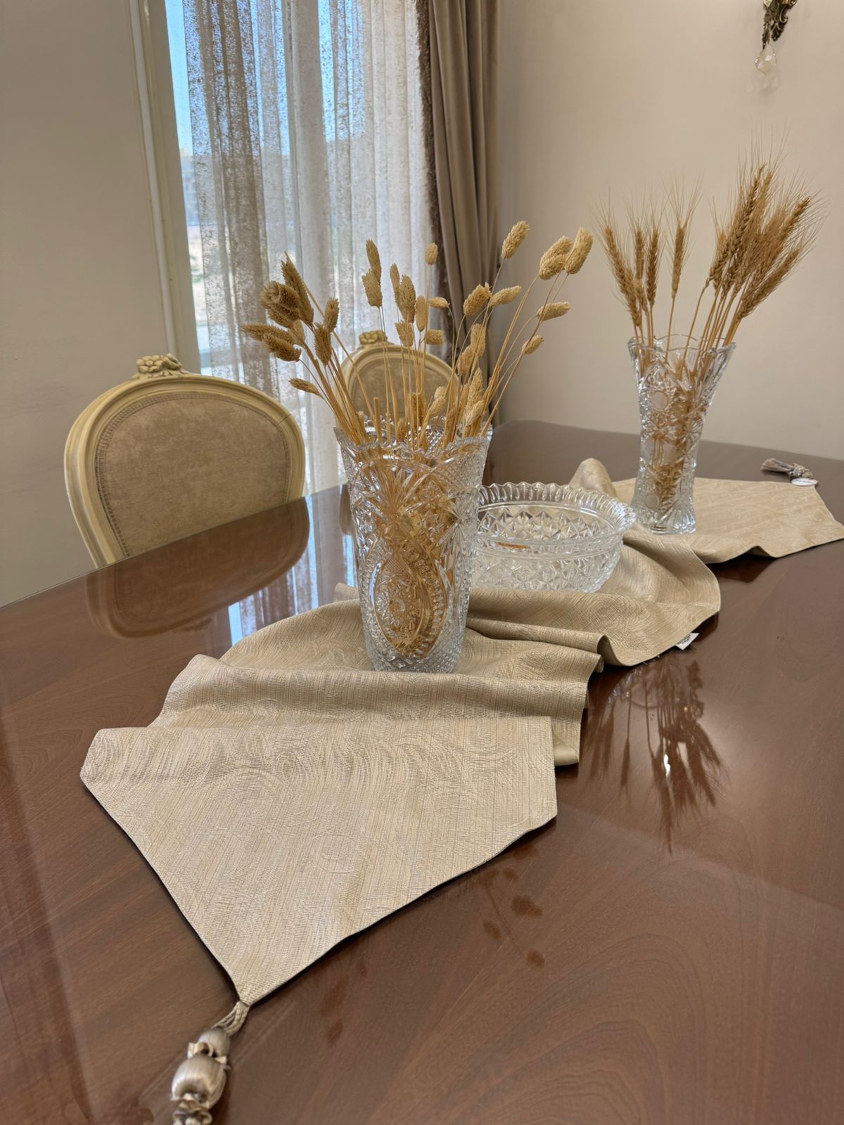 Wooded Gold Table Runner